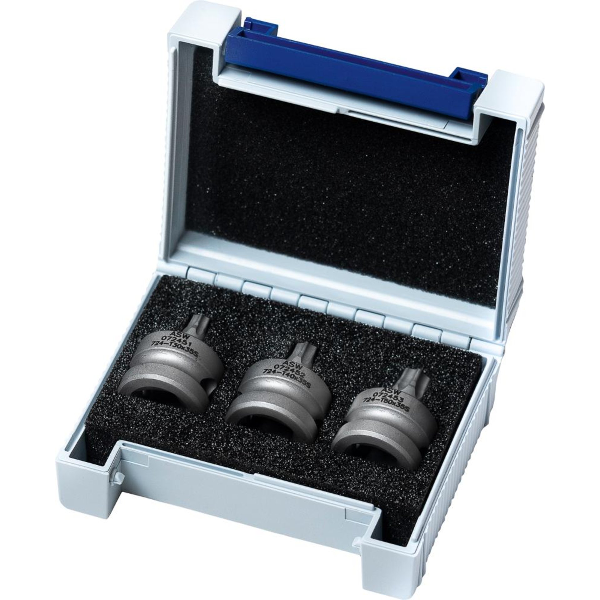 Kraft- Schraubenddrehersatz 1/2"3-teilig T30-T50 Shorty ASW