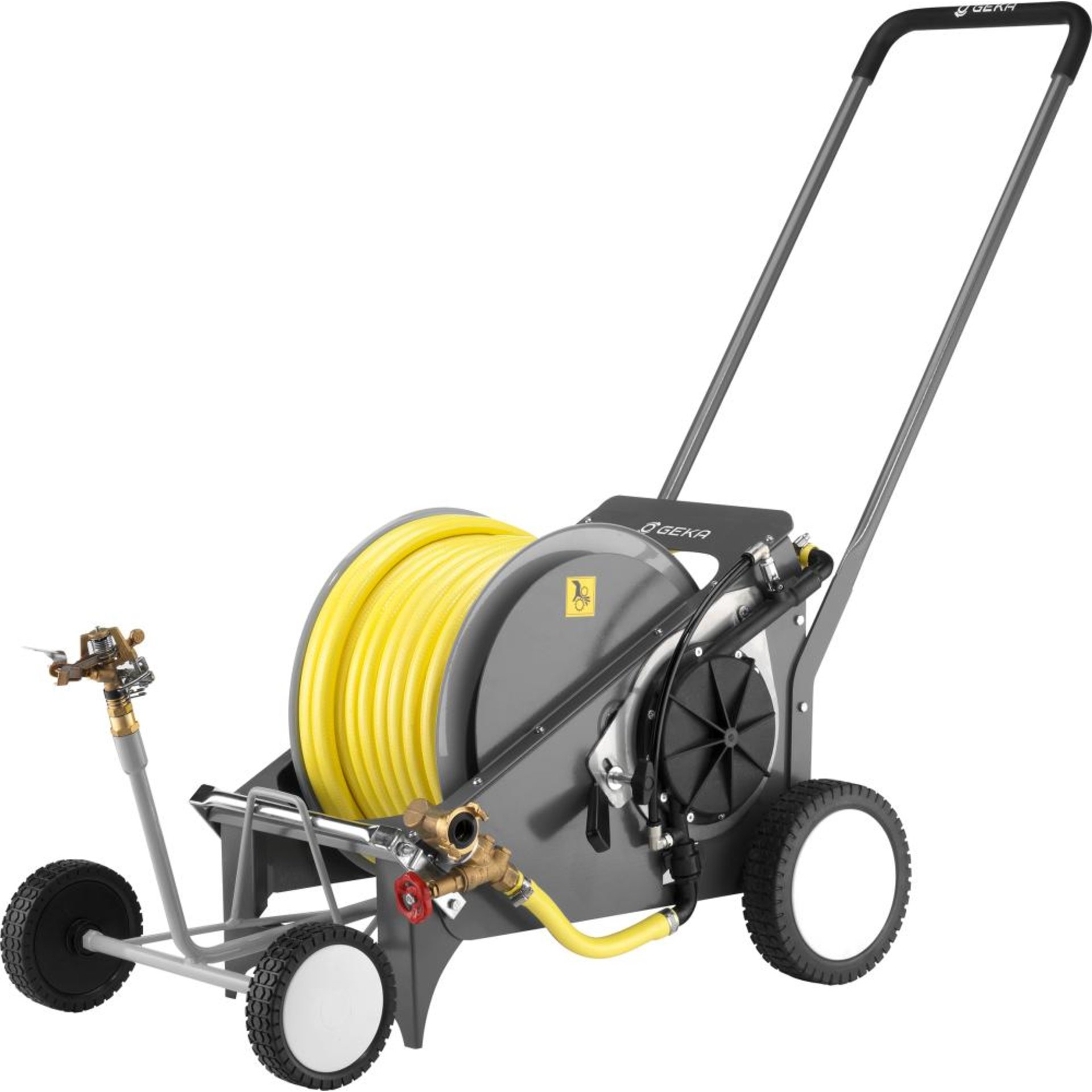 Autom. Regnerwagen RW40 m. 40m 5/8" Schlauch Regner V80 GEKA plus