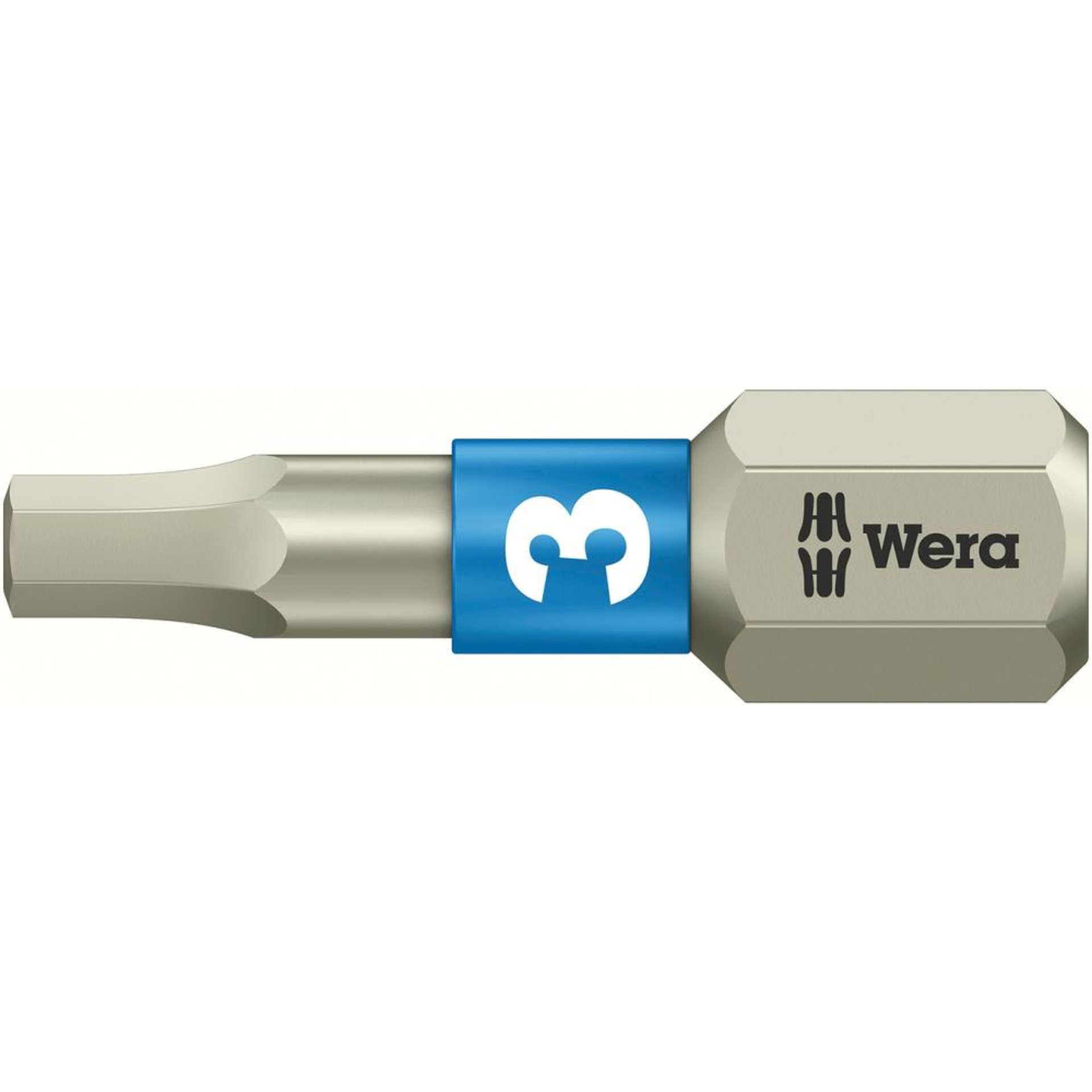 Bit rostfrei 1/4" DIN 3126 C6,3 Innensechskant 3x25mm Wera