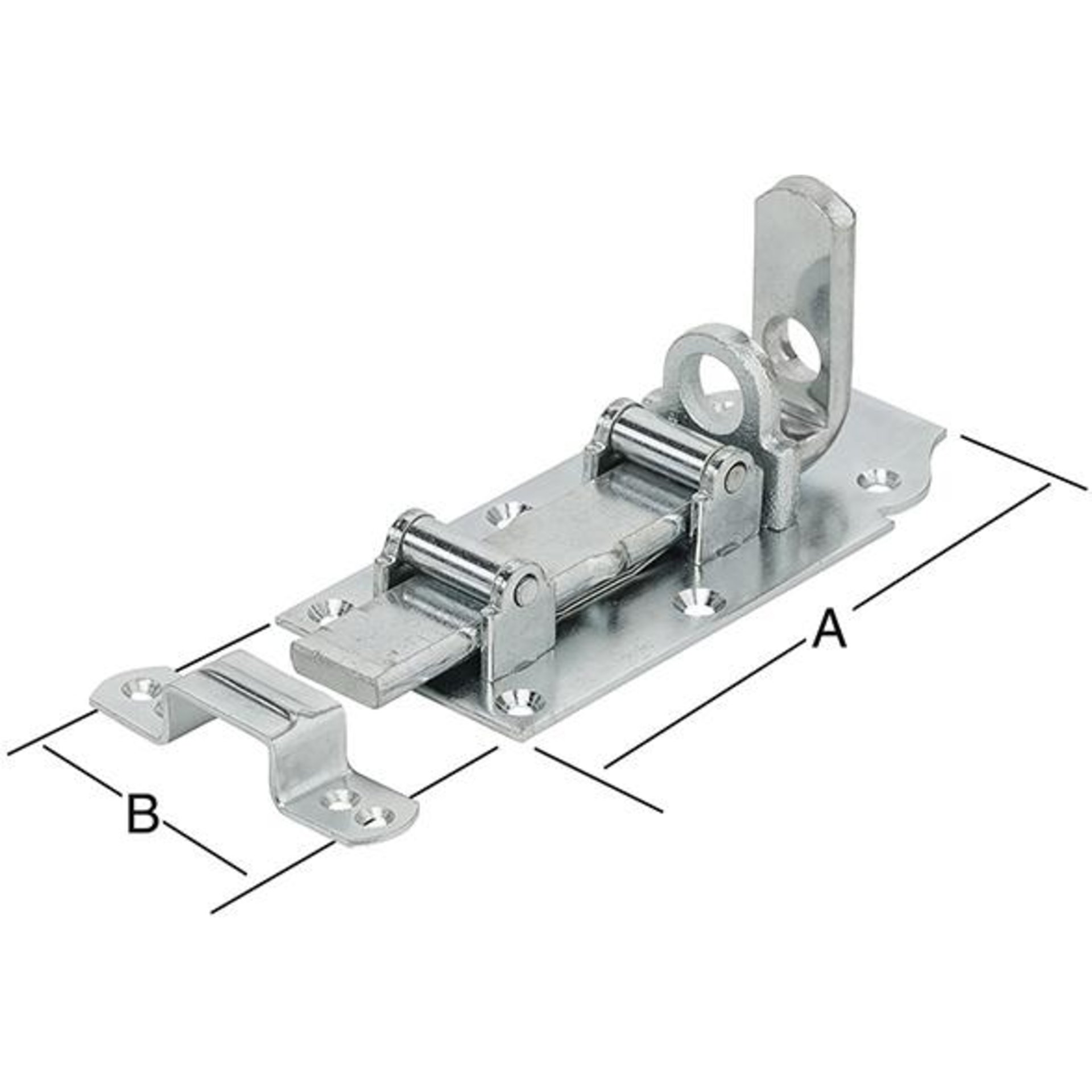Rollen-Schlossriegel 160x70 mm verz.