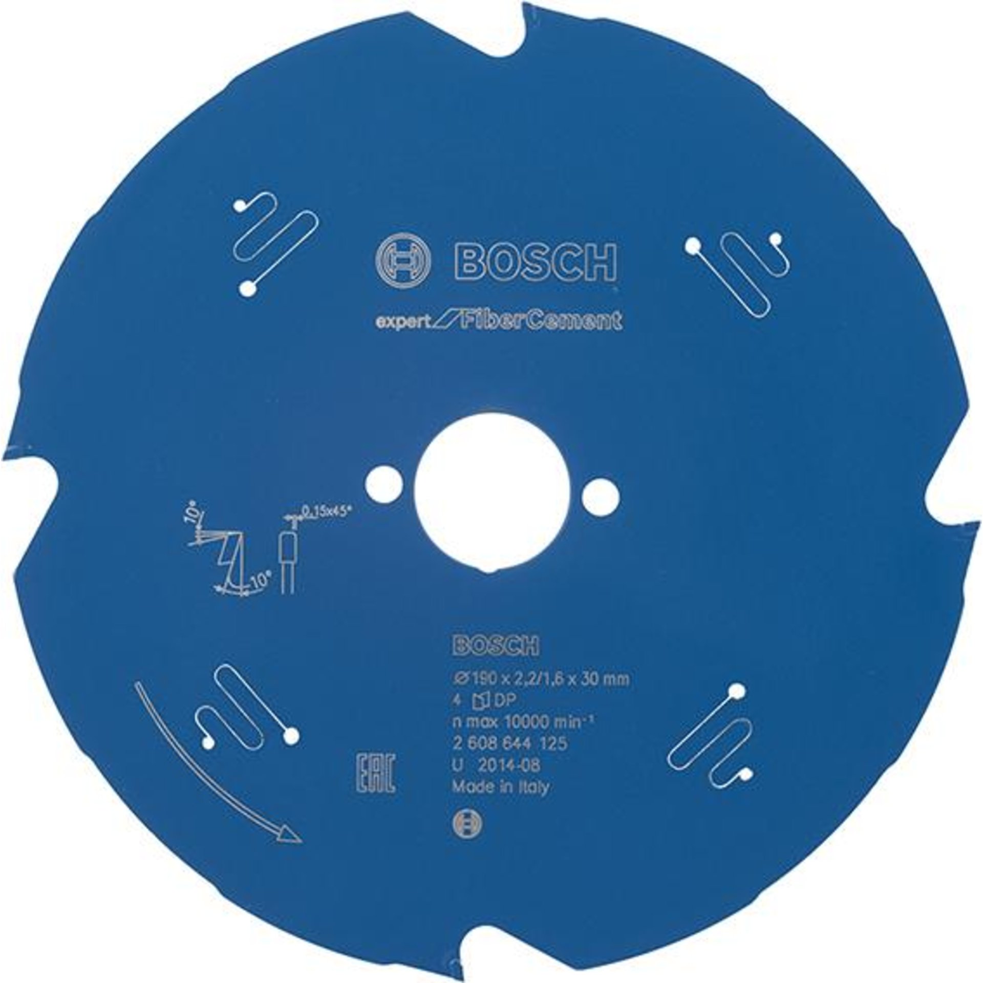 HM-Kreissägeblatt 190x2,2/1,6x30 4Z TCG BosVE à 1 Stück Expert for Fiber Cement
