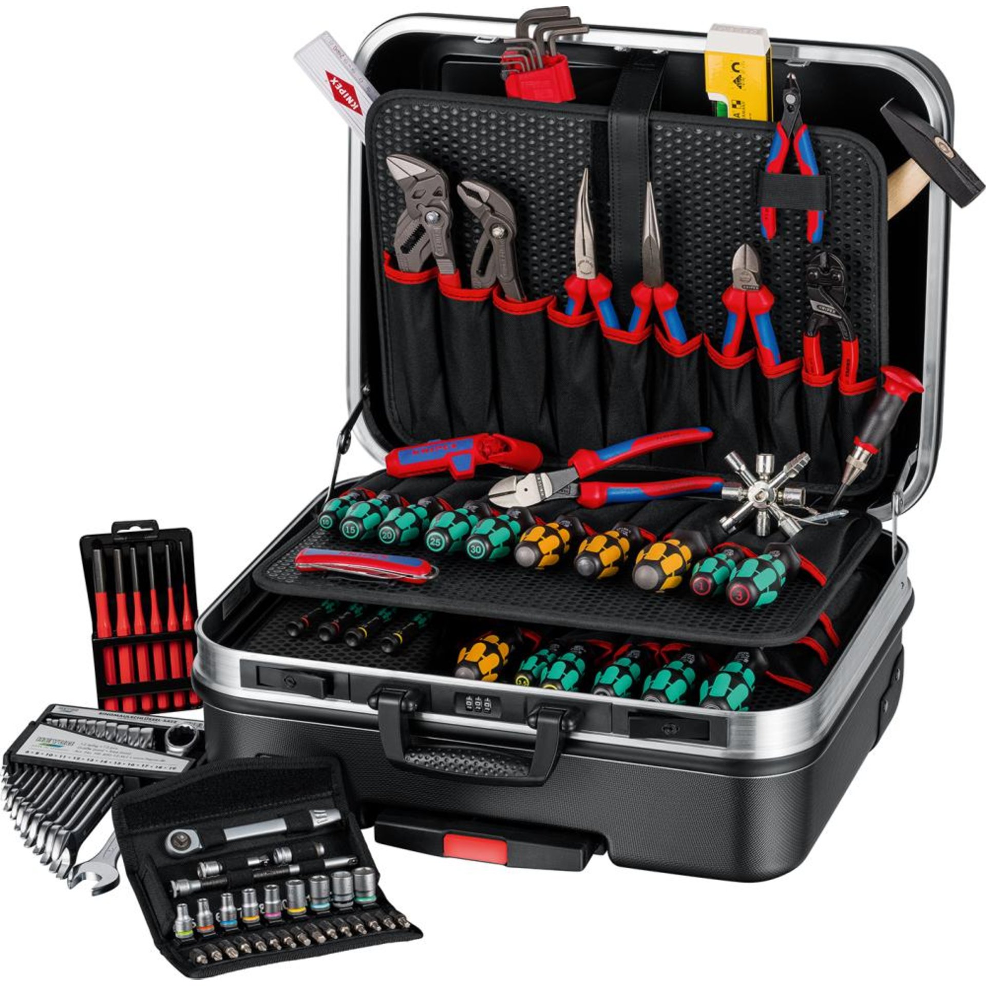 Werkzeugsortiment Mechaniker 90-teilig im Trolley Knipex