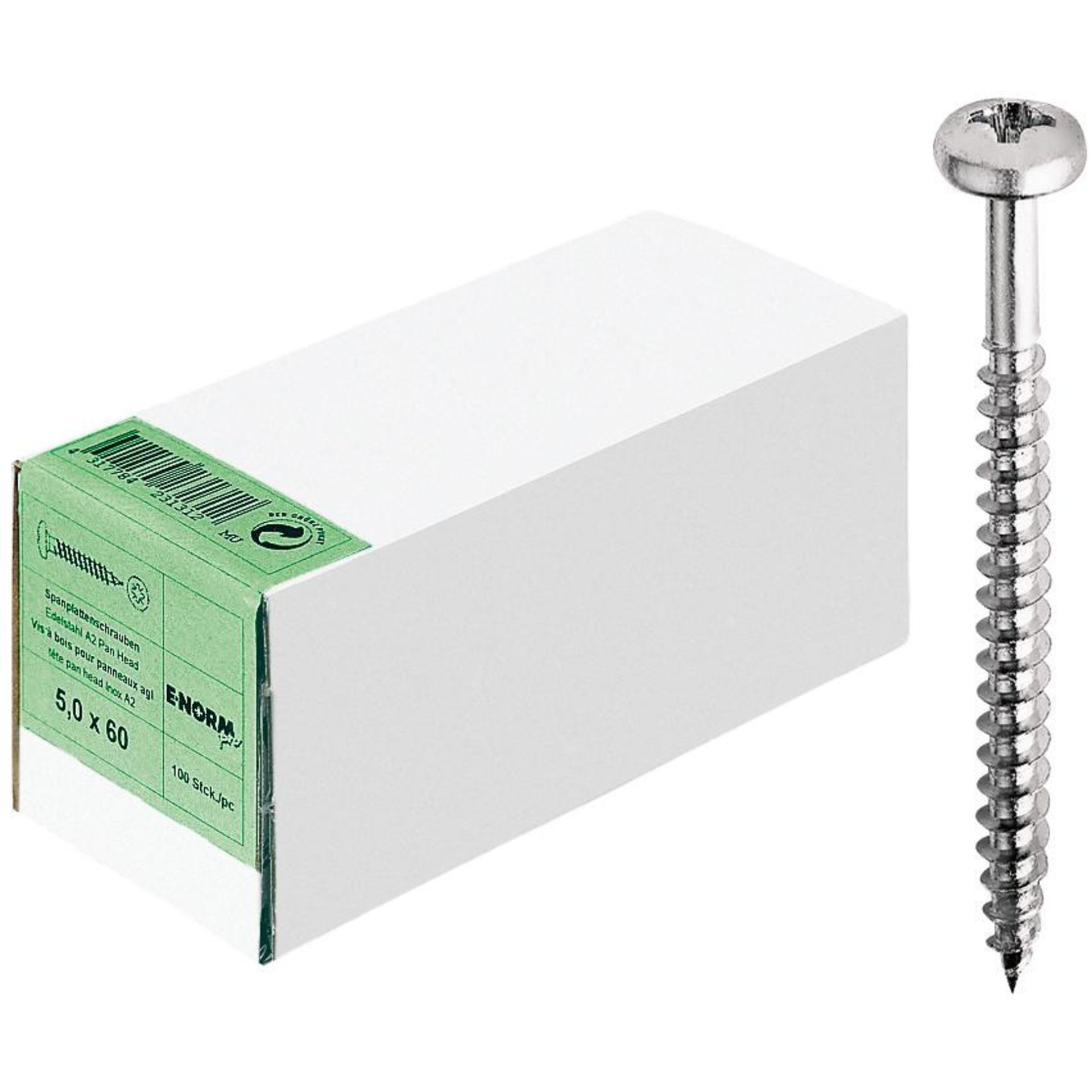 Spanplattenschraube Edelstahl A2, Pan Head