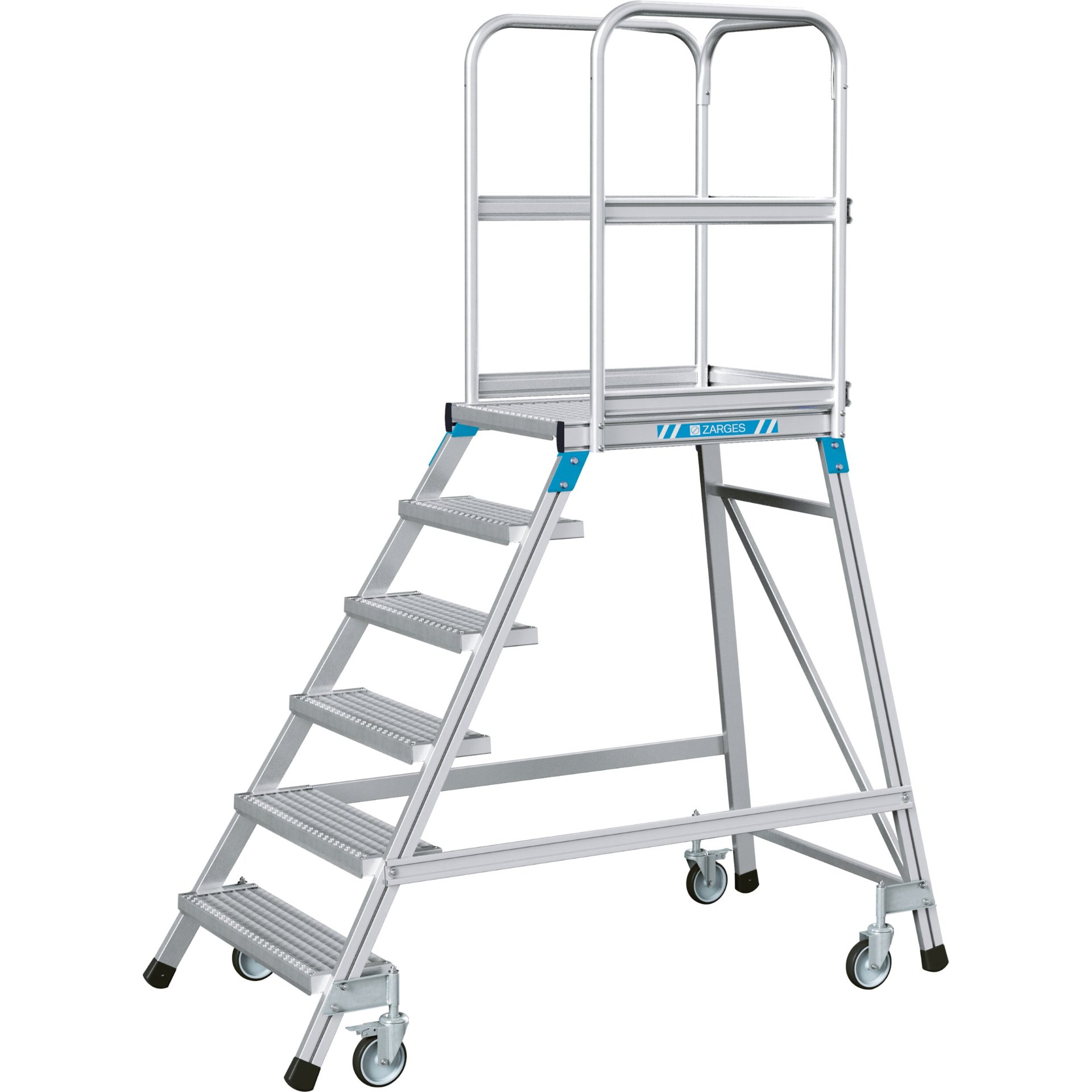 Podesttreppe, einseitig 6 Stufen