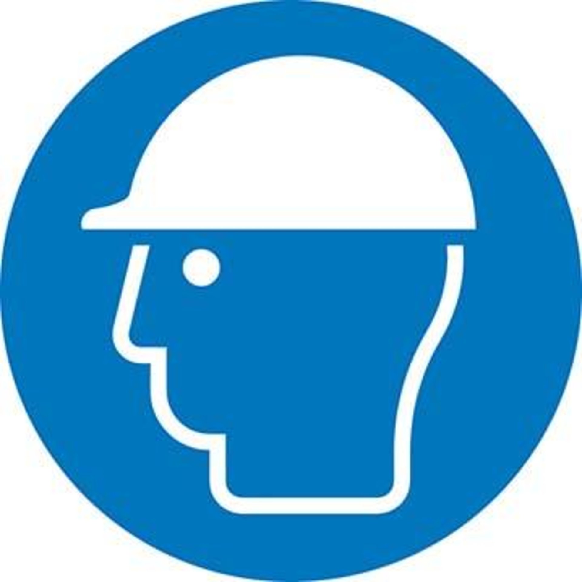 Gebotsschild, Kopfschutz benutzen