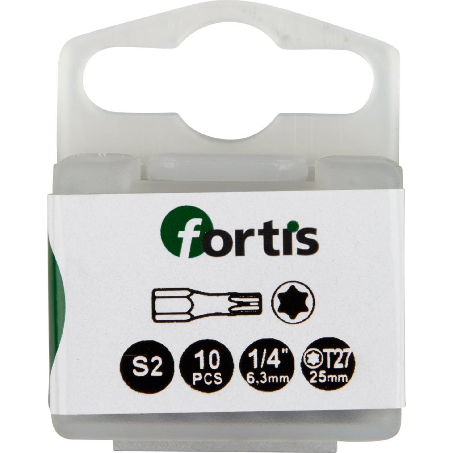 Bit Torsion 1/4" DIN3126 C6,3 T27x25mm 10er Pack FORTIS