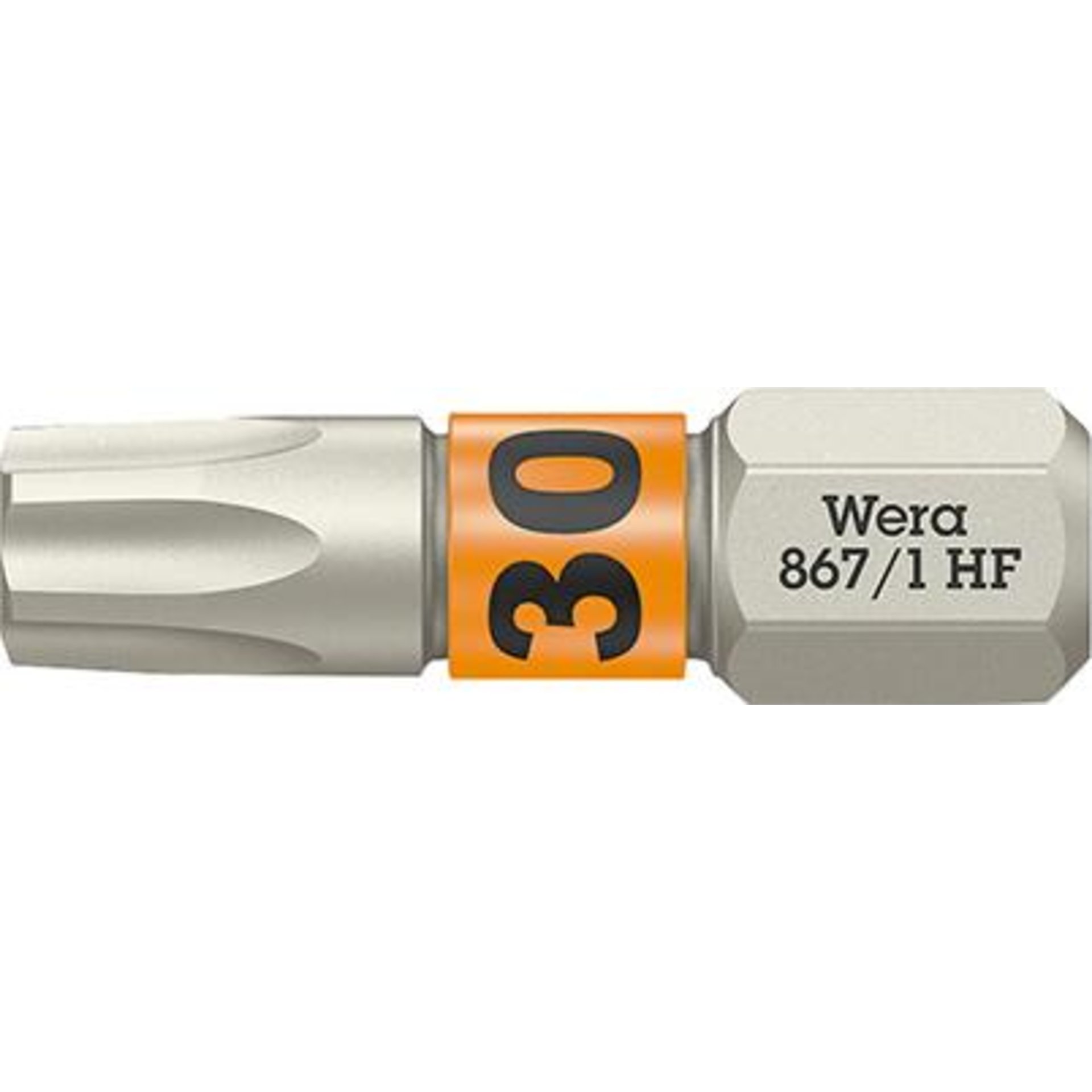 Bit zähhart 1/4" DIN 3126 C6,3 T30x25mm Haltefunktion Wera