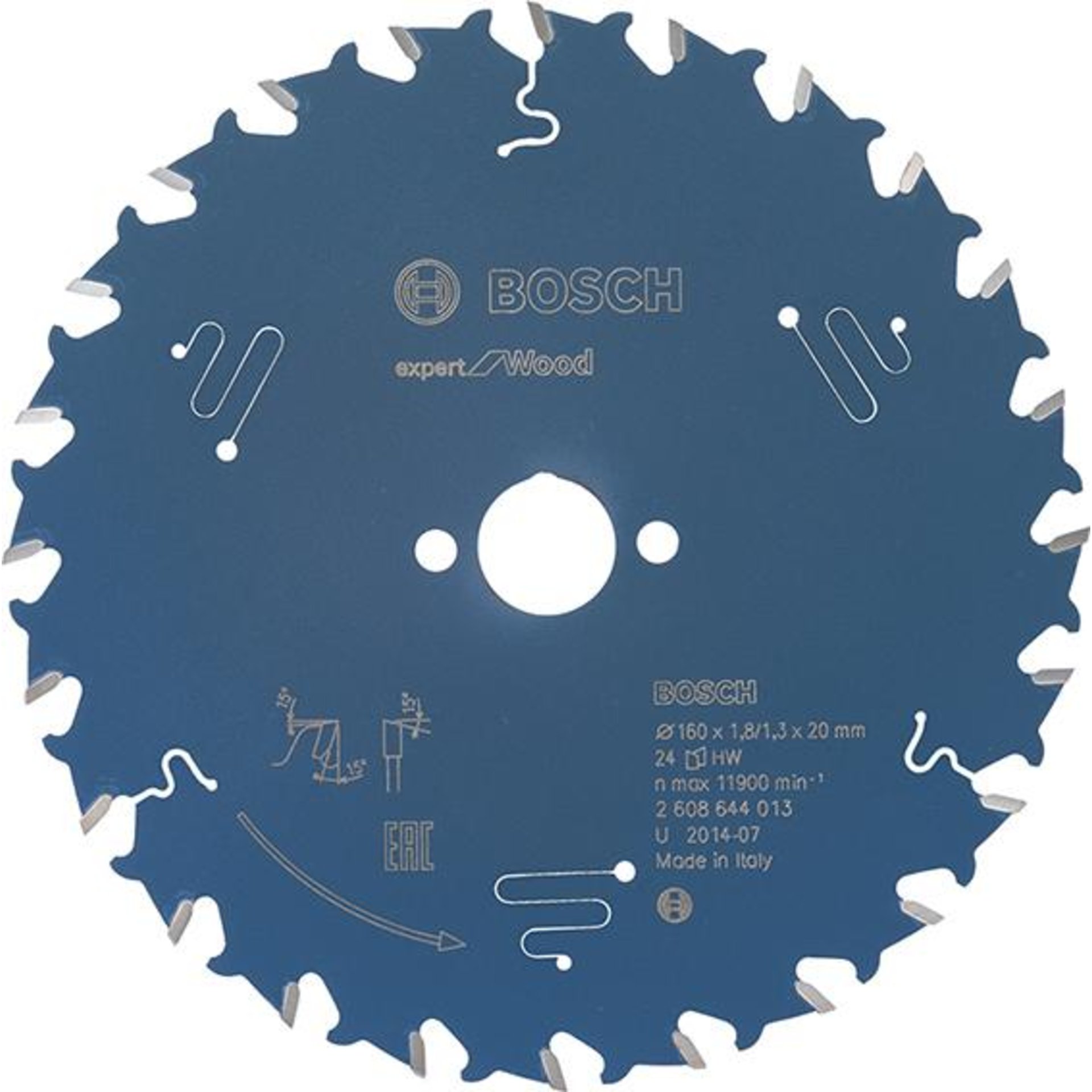 HM-Kreissägeblatt 160x1,8/1,3x20 24Z WBoschVE à 1 Stück Expert for Wood