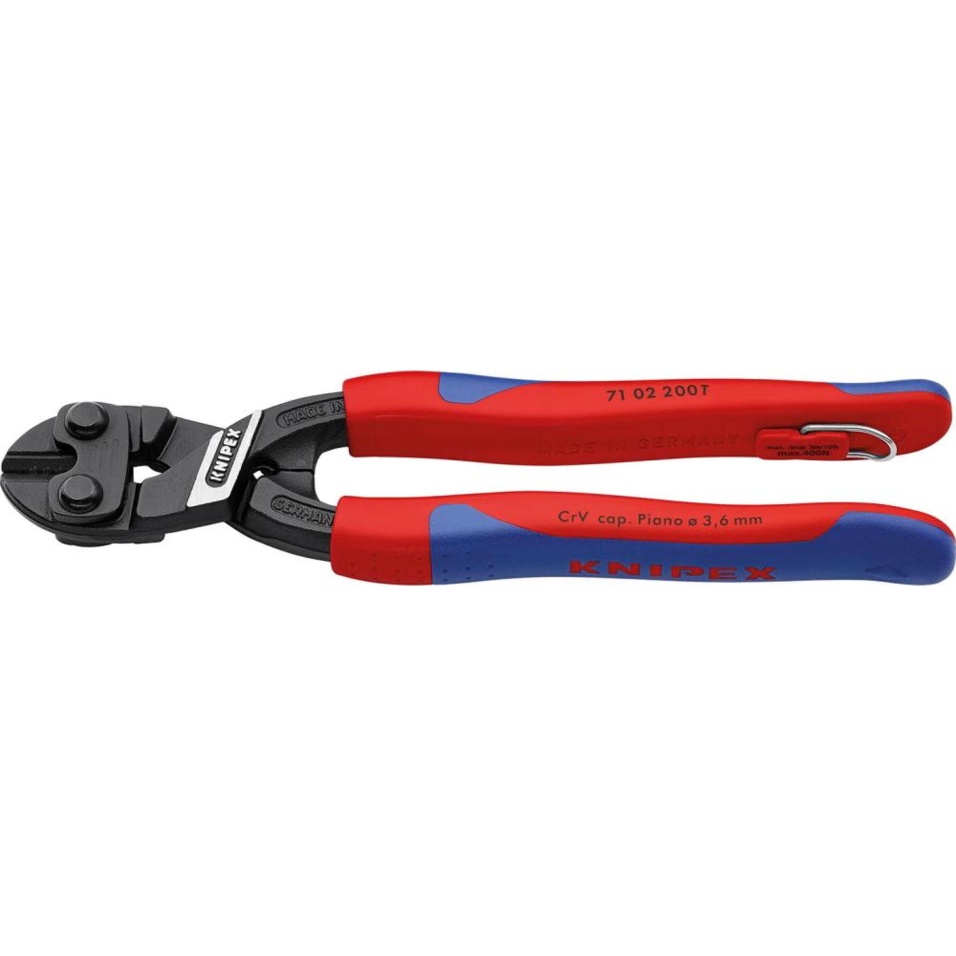 Kompakt-BolzenabschneiderCoBolt mit Sicherheitsöseund 2-Komponenten-Griffen200mm KNIPEX