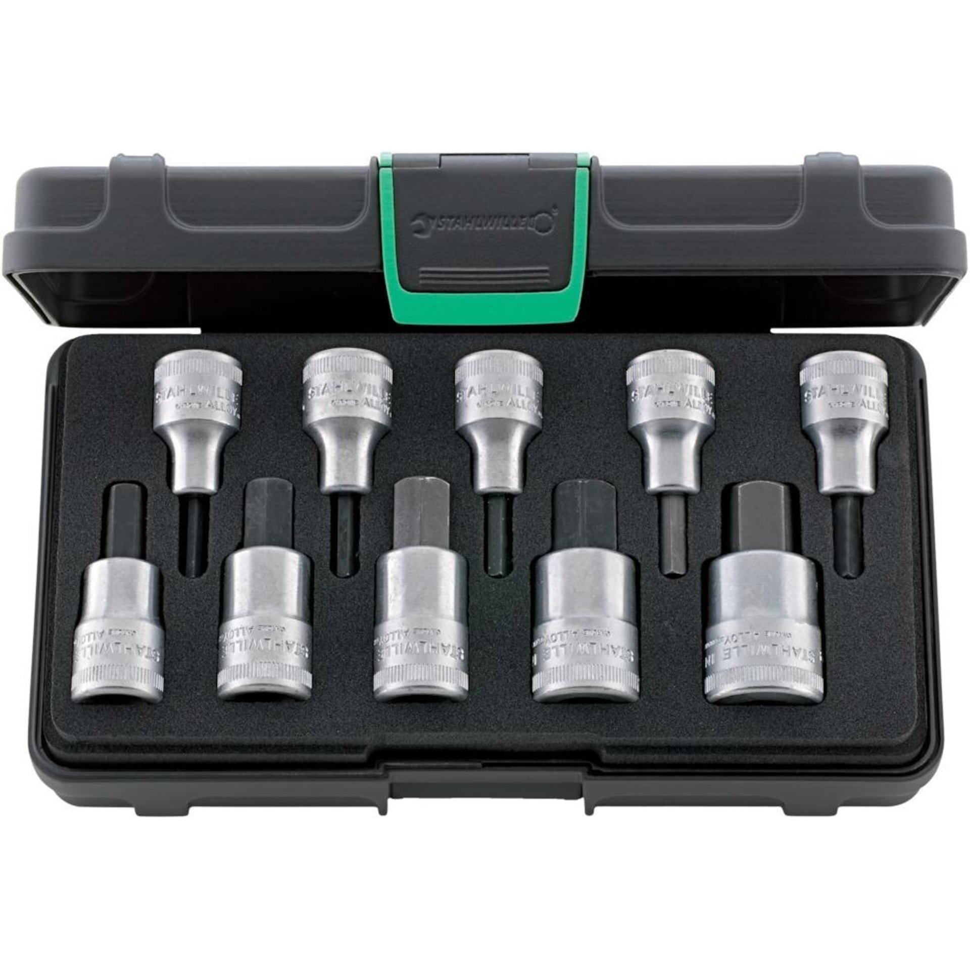 Schraubendrehereinsatz- Satz 1/2" Innensechskant 4-19mm 10-teilig Stahlwille