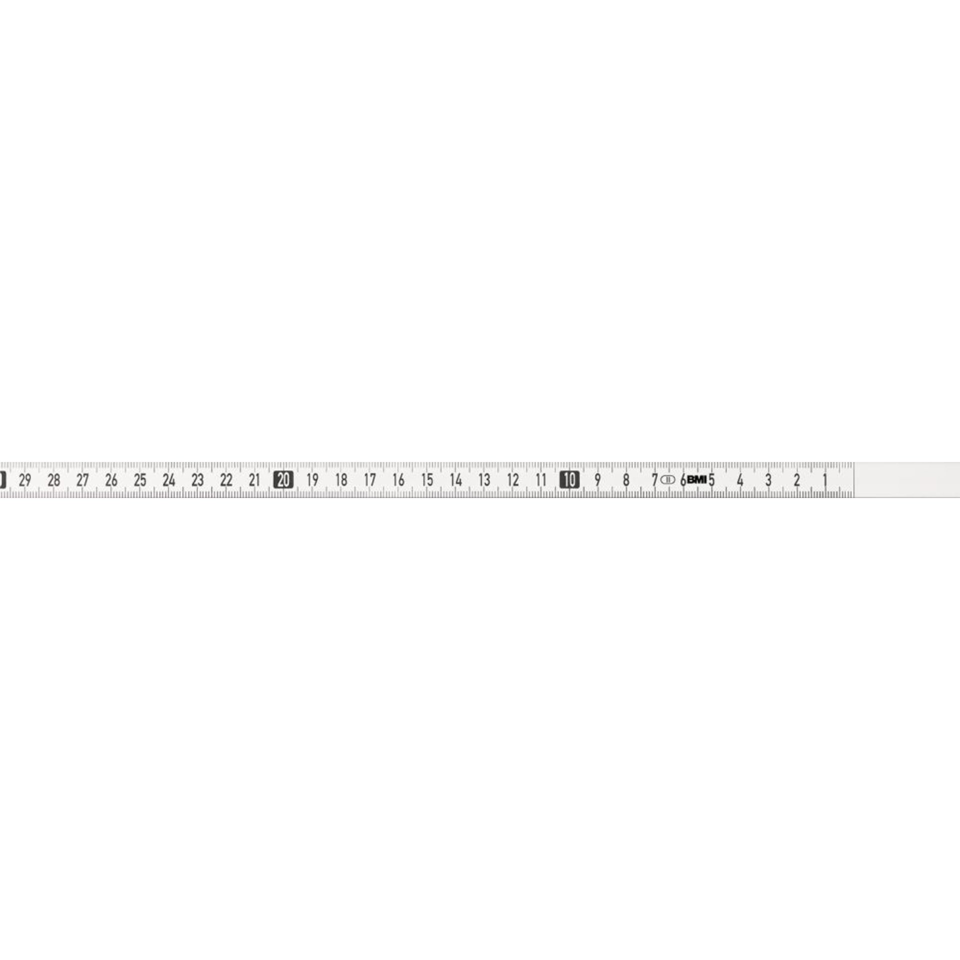 Bandmaß selbstklebend 2mx13mm weiß rechts BMI