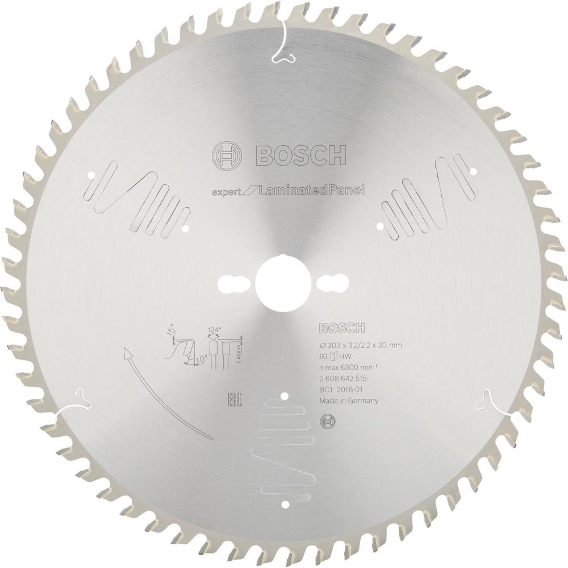 HM Kreissägeblatt 303x3,2x30mm Z60 DH BoschExpert Laminat