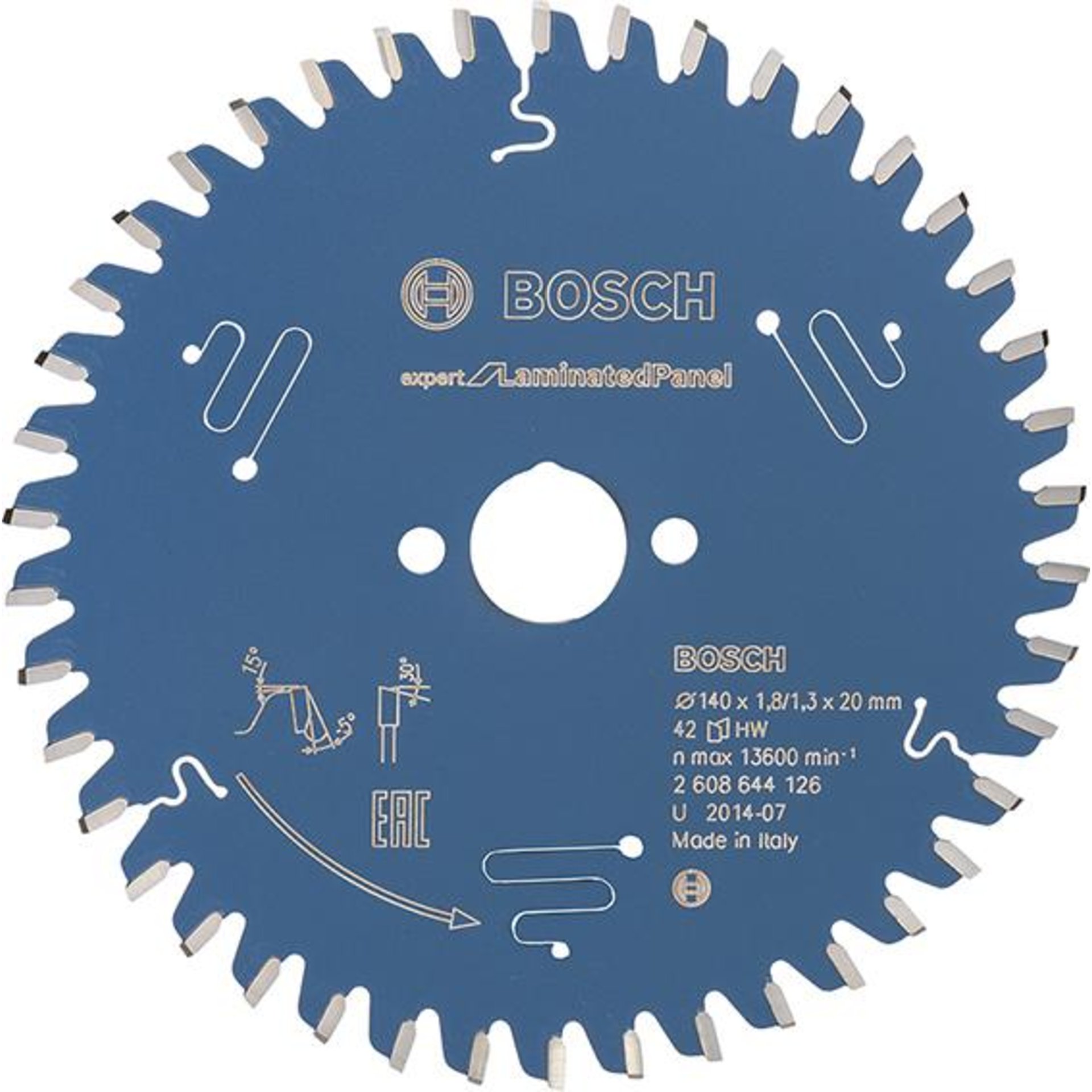 HM-Kreissägeblatt 140x1,8/1,3x20 42Z WZ BosVE à 1 Stück Expert f. Laminated Panel