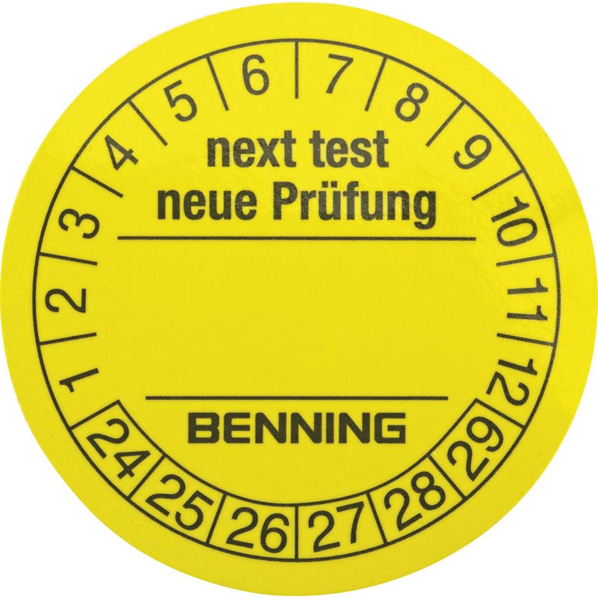 Prüfplakette Benning