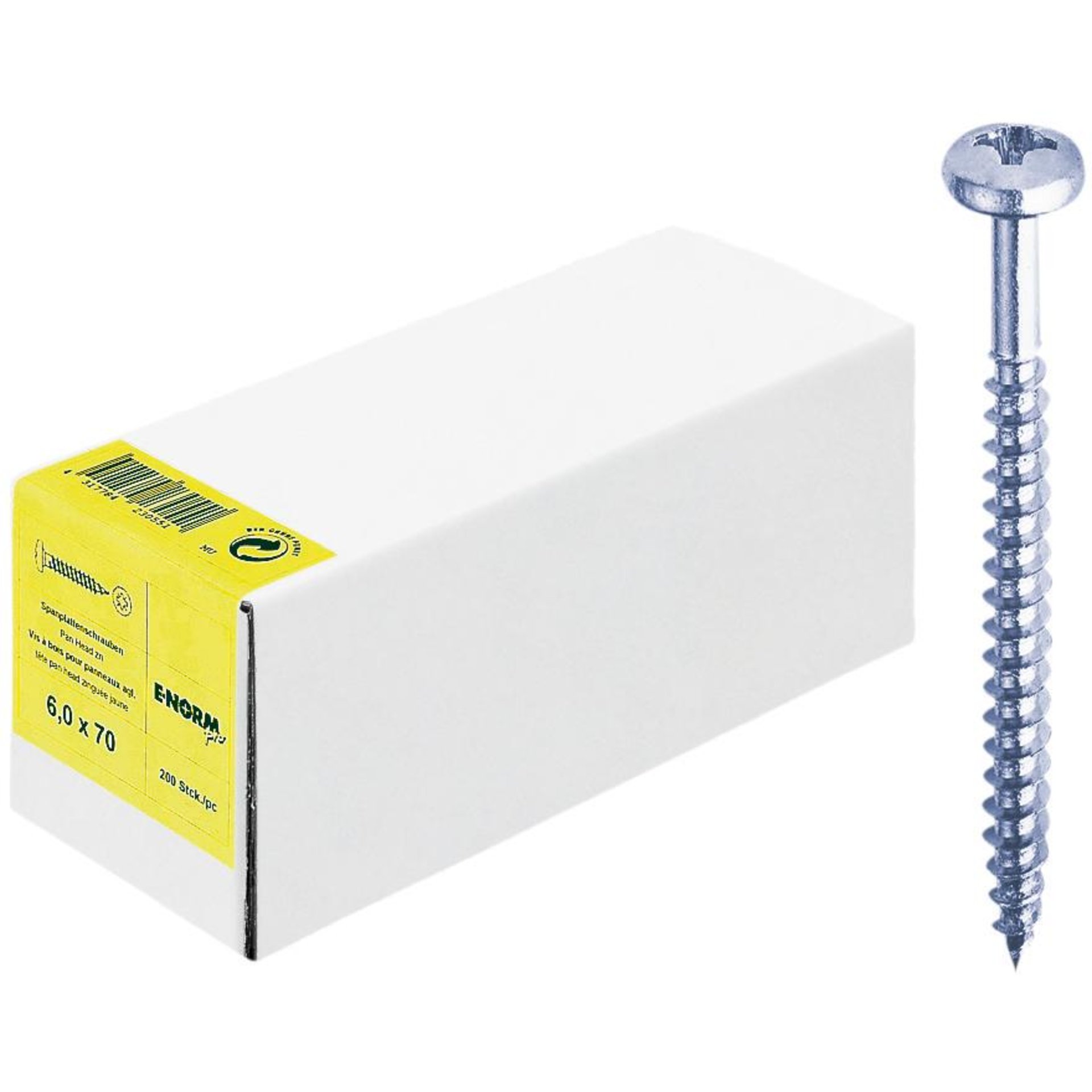 Spanplattenschraube, blau, Pan Head