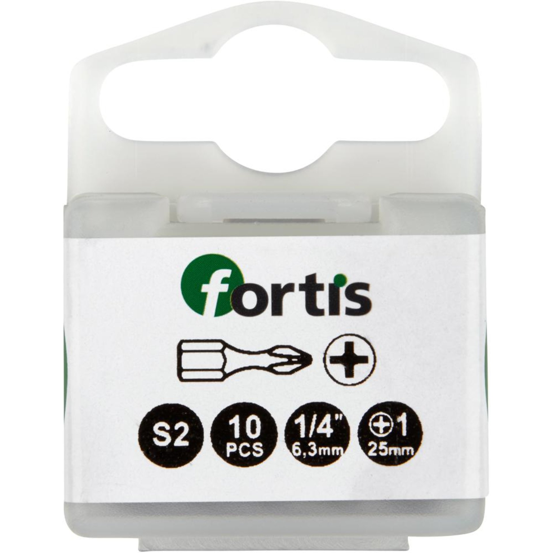 Bit Torsion 1/4" DIN3126 C6,3 PH1x25mm 10er Pack FORTIS