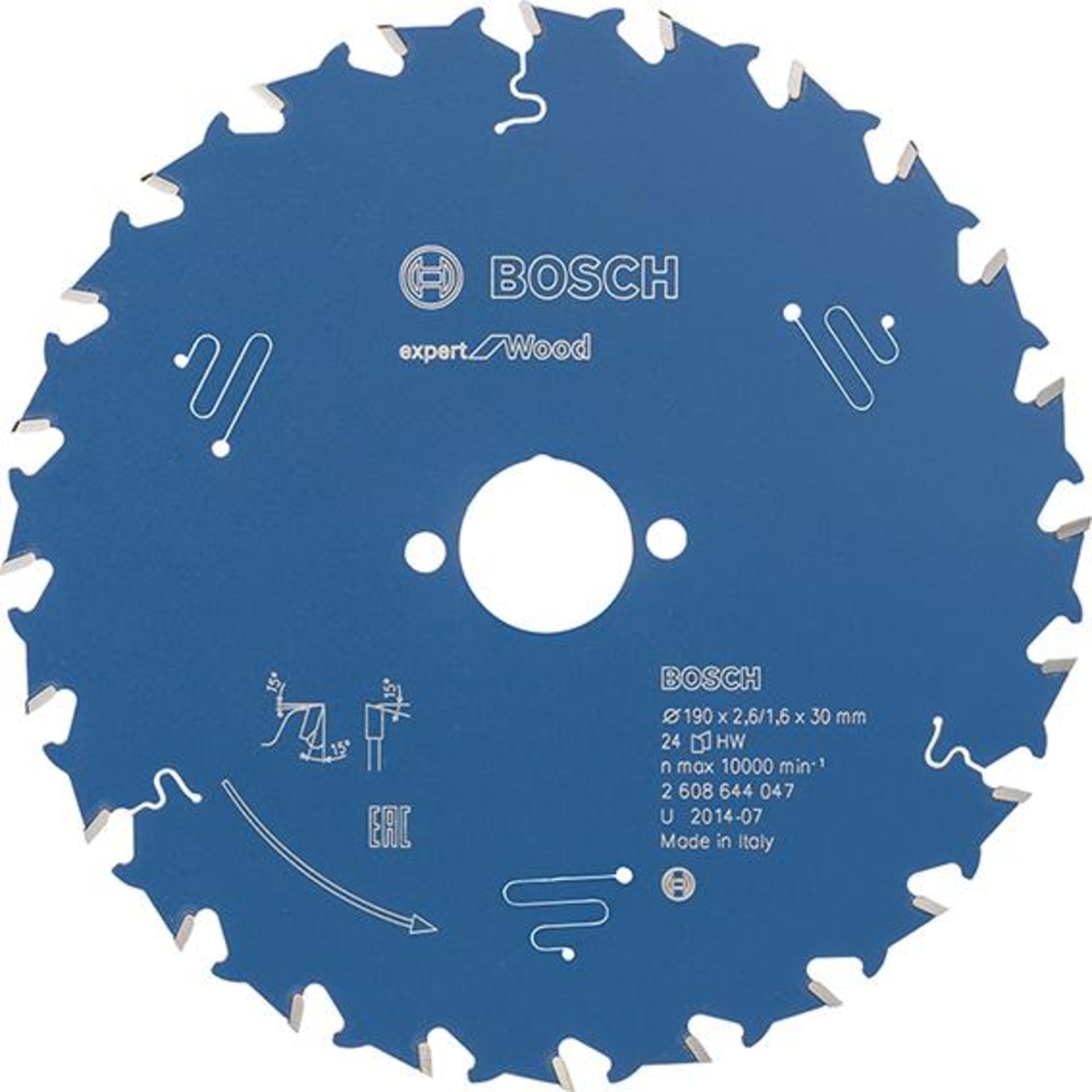 HM-Kreissägeblatt 190x2,6/1,6x30 24Z WBoschVE à 1 Stück Expert for Wood