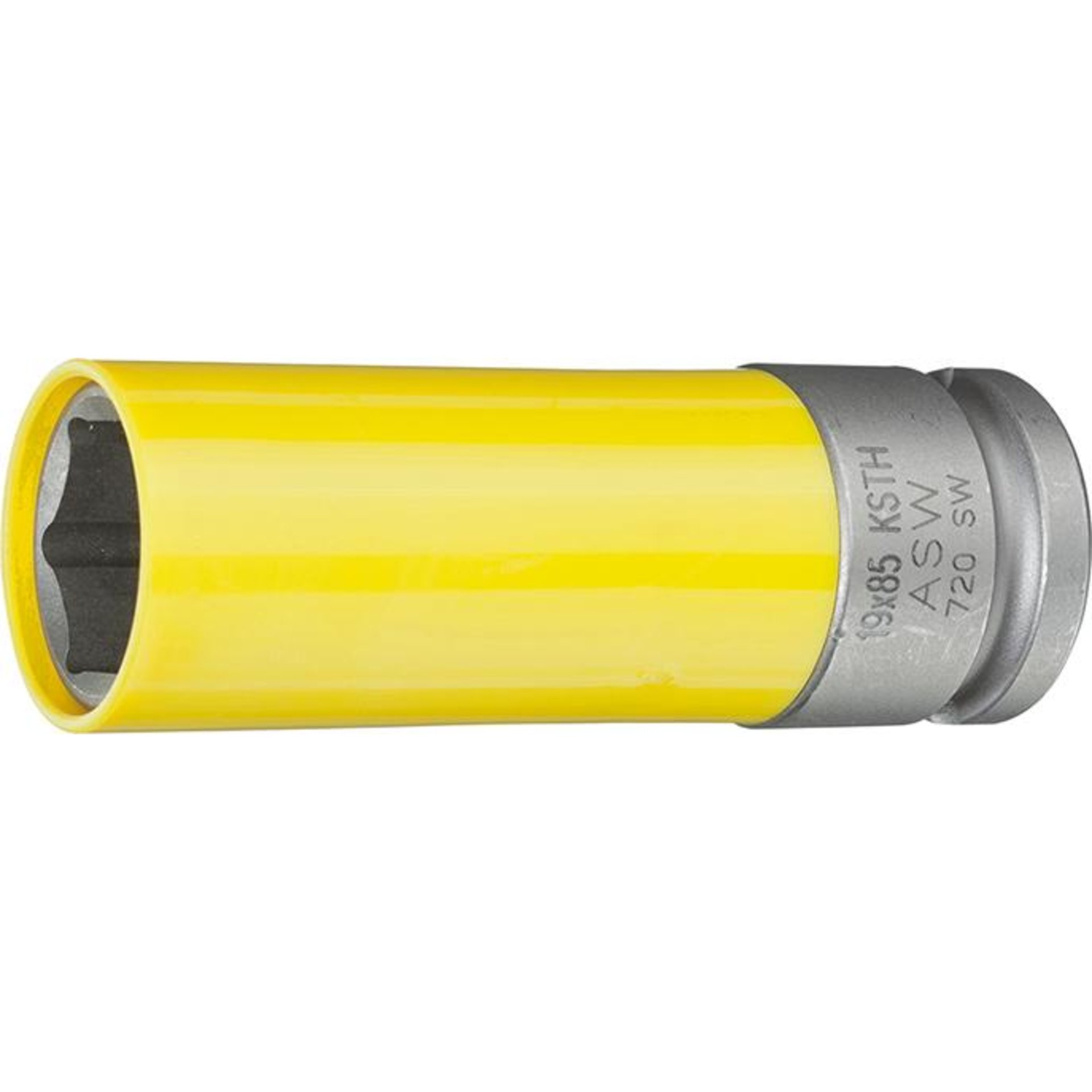 Kraft- Steckschlüsseleinsatz mitKunststoff-Hülse 1/2" 19x85mm ASW