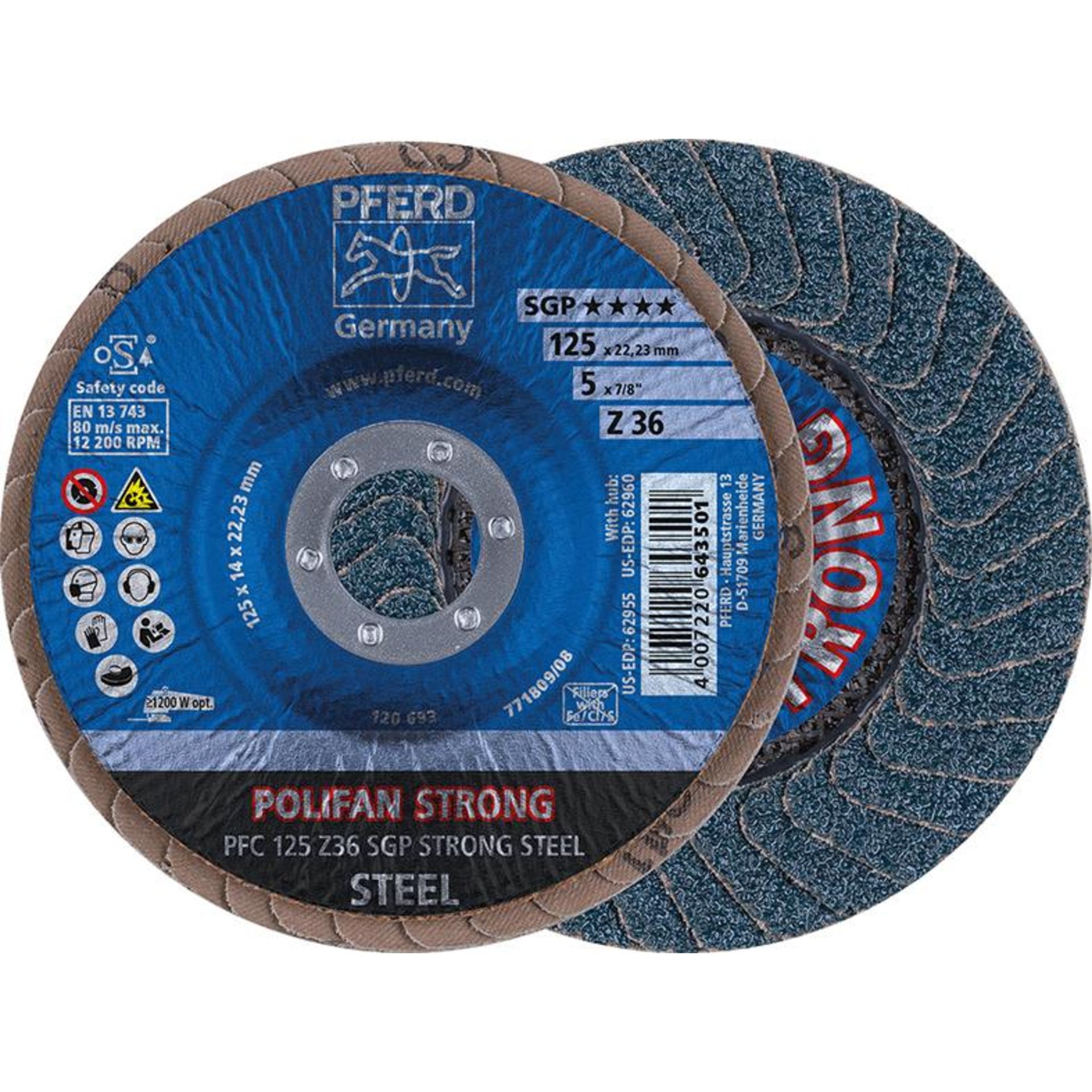 Fächerschleifscheibe POLIFAN Z SGP STRONG STEEL