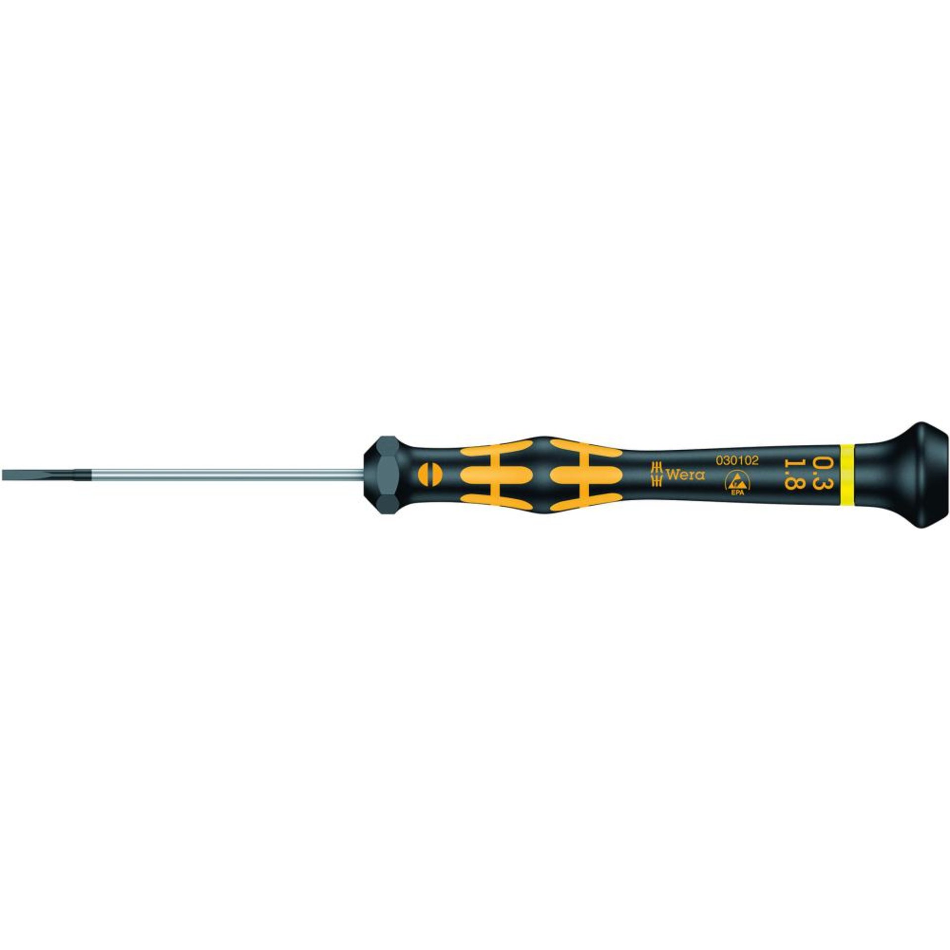 Elektronik- Schraubendreher ESD Schlitz 1,8x0,3x60mm Wera