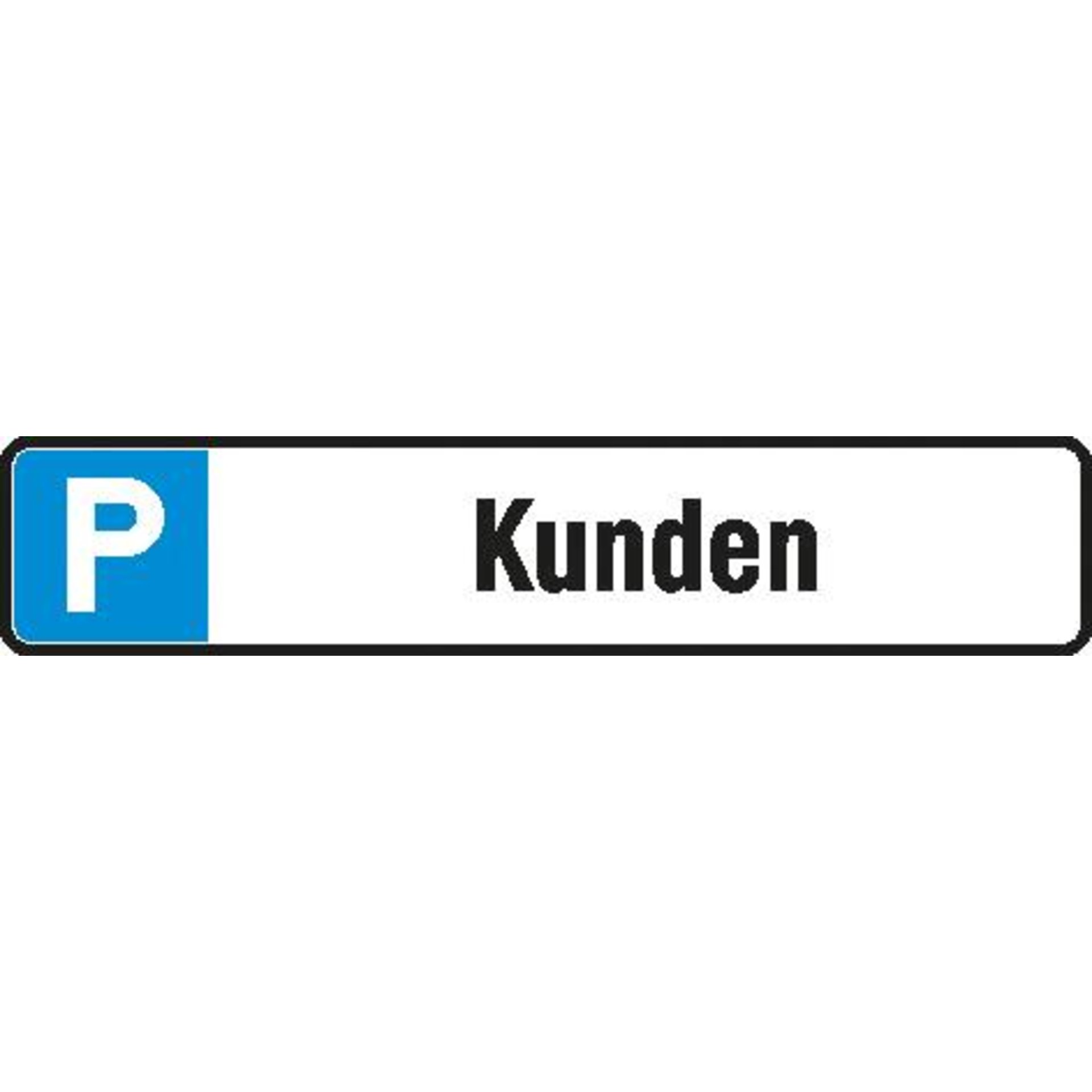 Parkplatzschild, quer