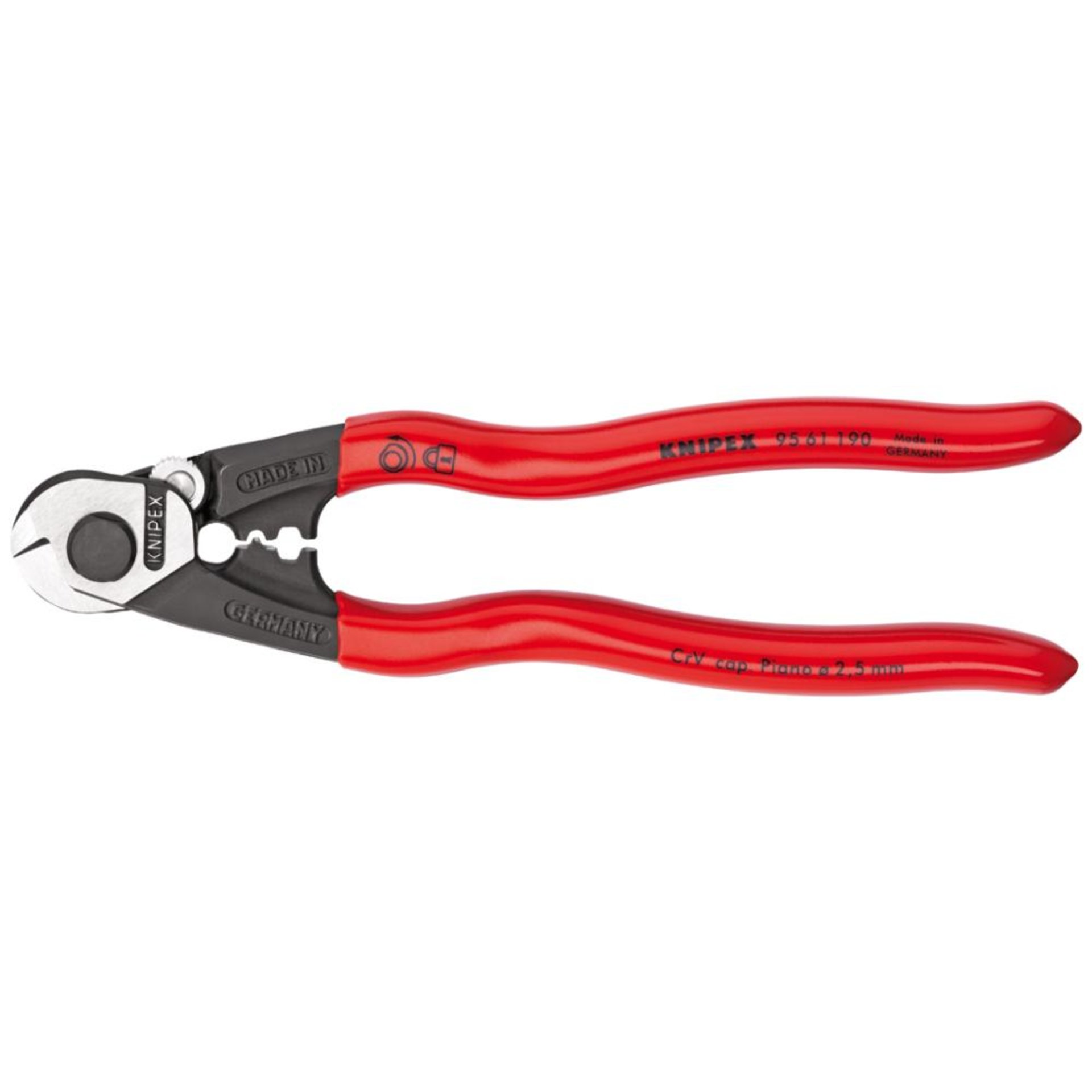 Drahtseilschere mit Kunststoff-Griffen 190mm KNIPEX