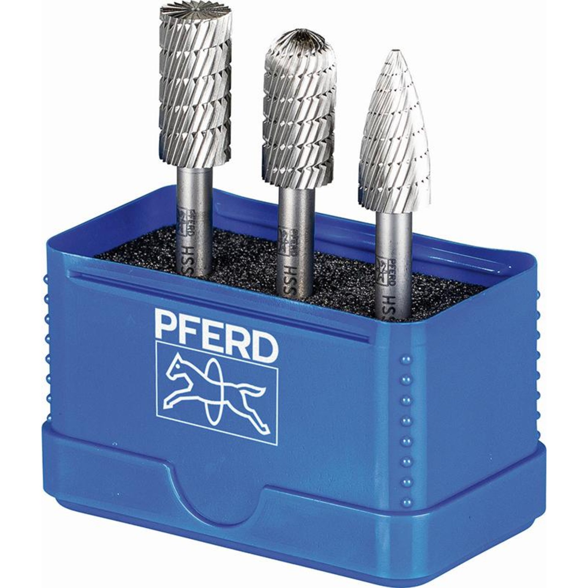 Frässtift-Satz HSS 12mm 3-teilig, A ST-C-K Ø12mm, Zahnung Z3 Pferd