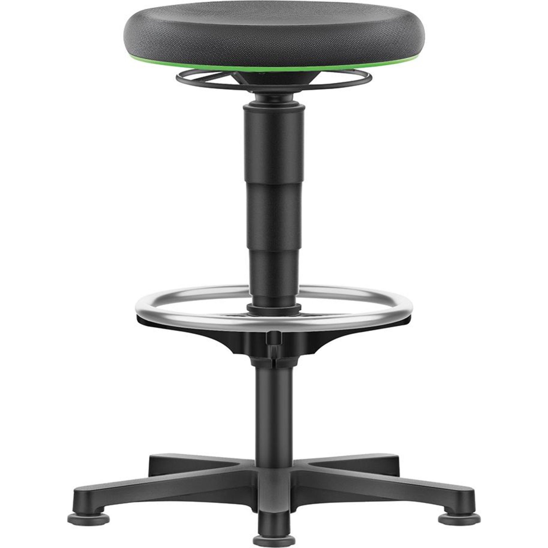 Drehhocker Supertect Sitzhöhe 530 - 750 mm mit Gleiter und Fußring