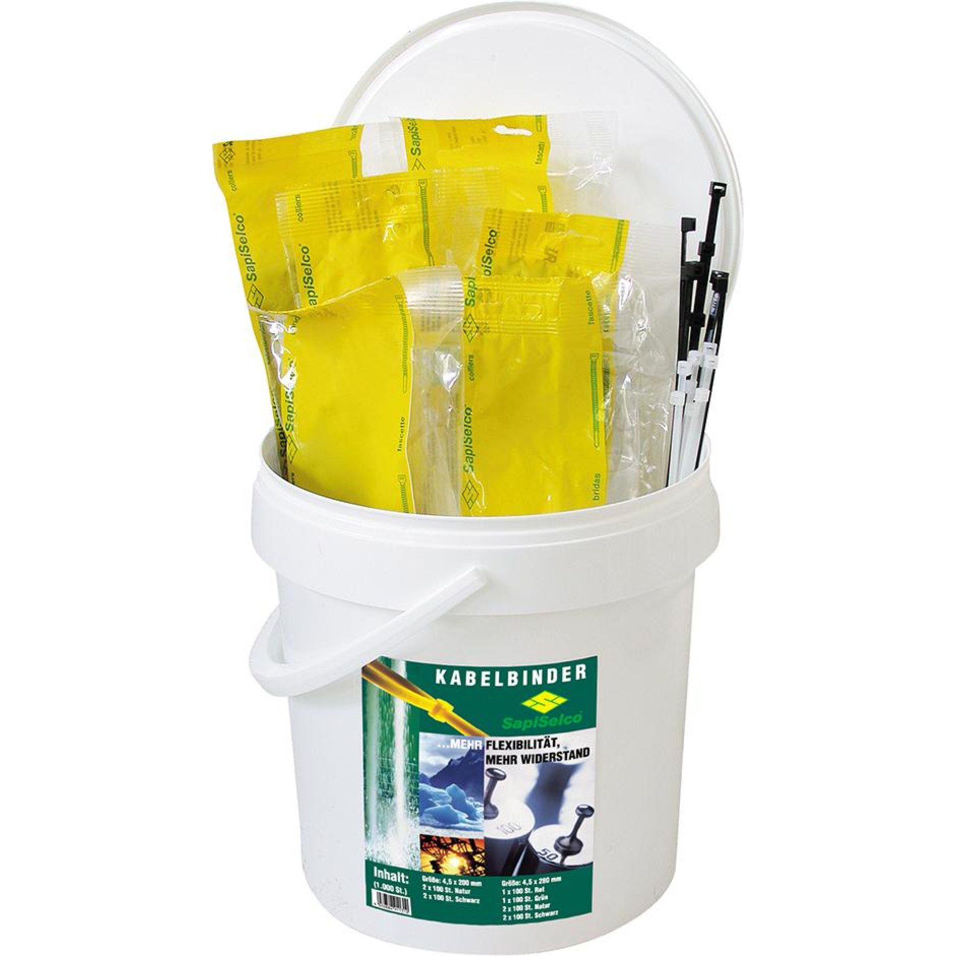 Kabelbinder-Sortiment 1000-teilig SapiSelco