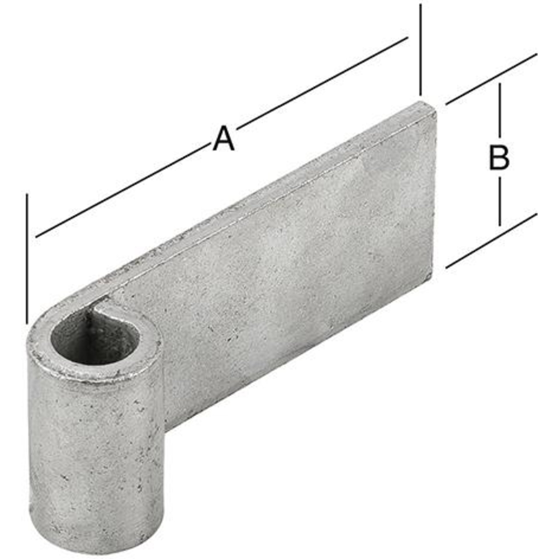 Anschweißband 100x45mm ungeb.Eis.
