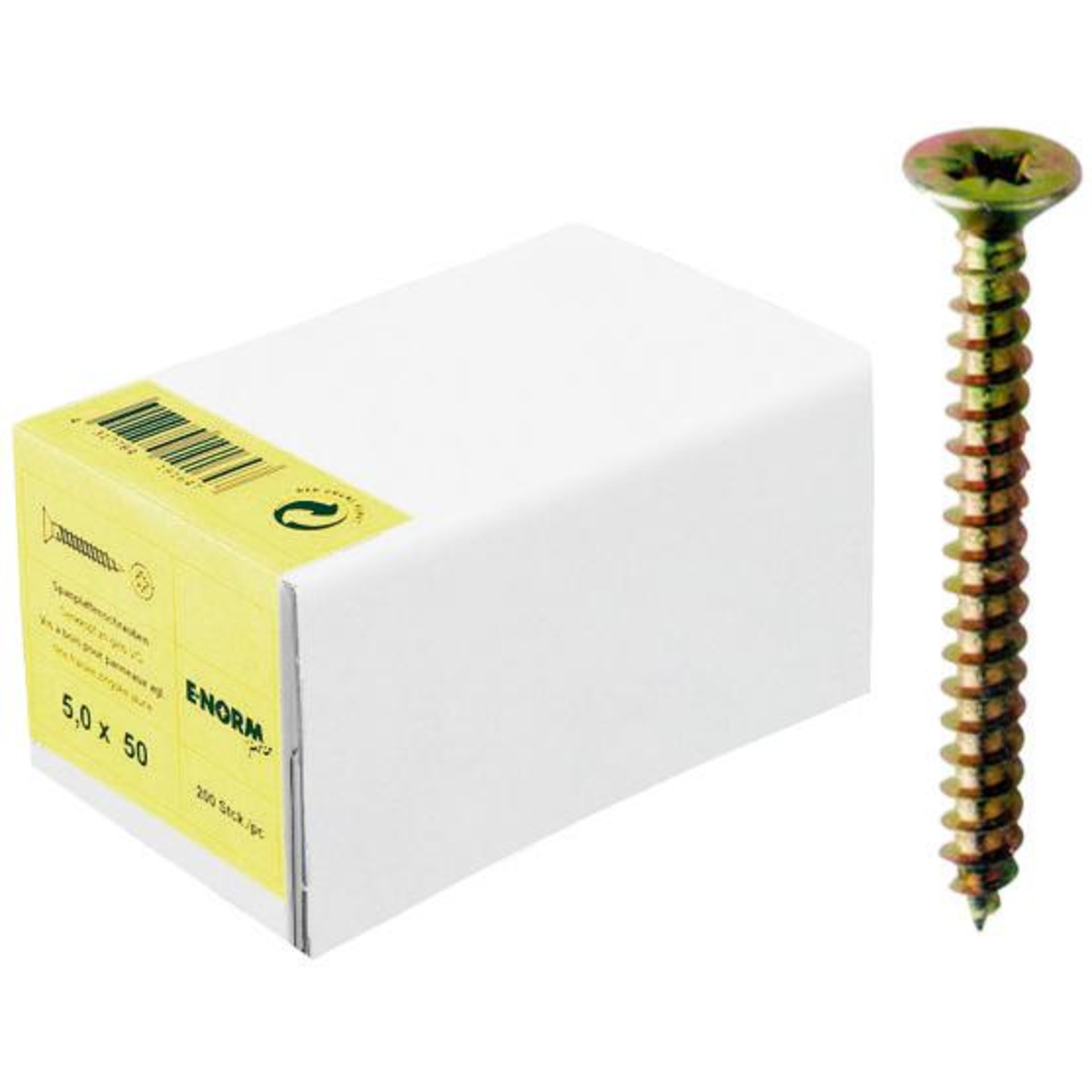 Spanplattenschraube, gelb, Vollgewinde