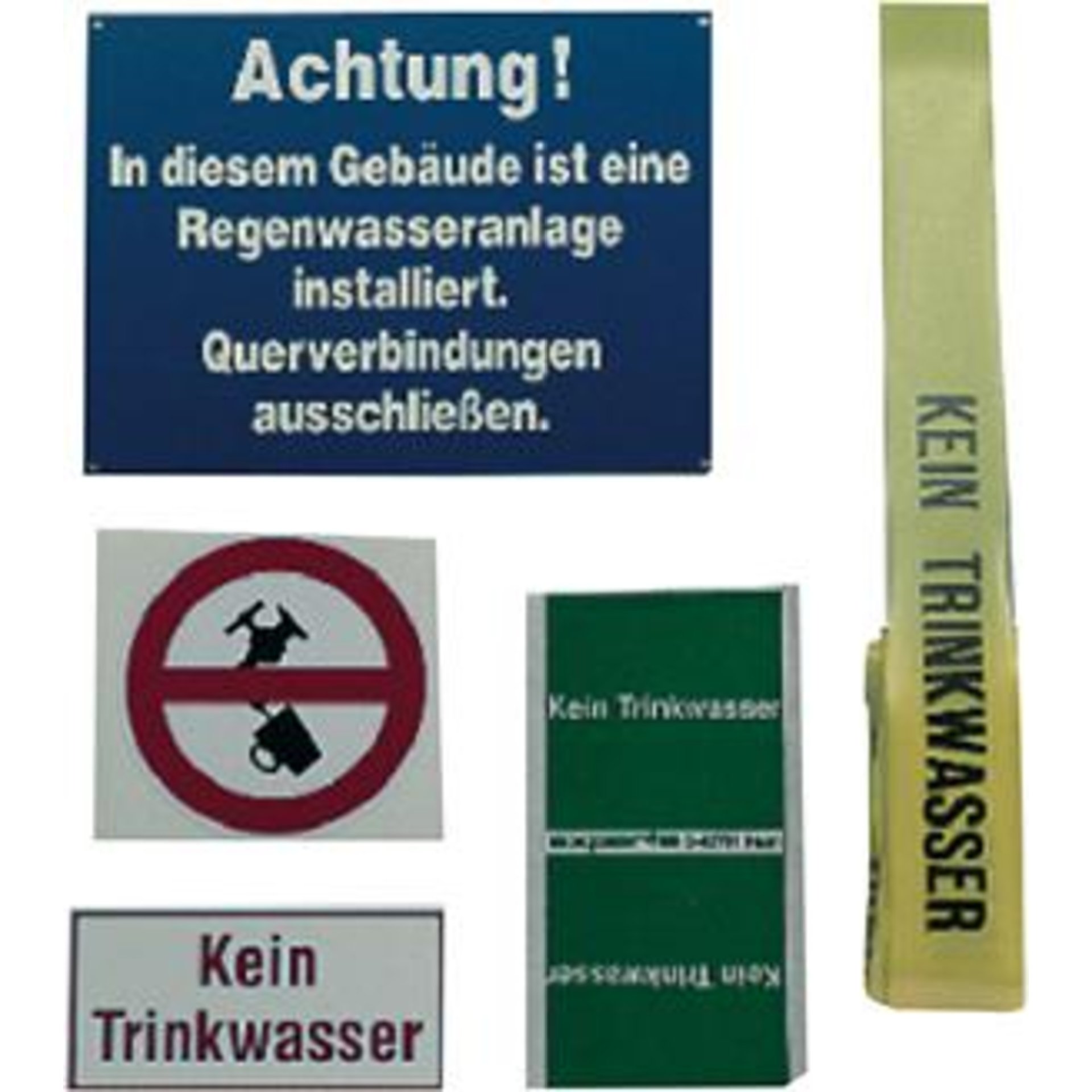 Kennzeichnungs-Set Regenwassernutzungs anlage Beschaffungsartikel