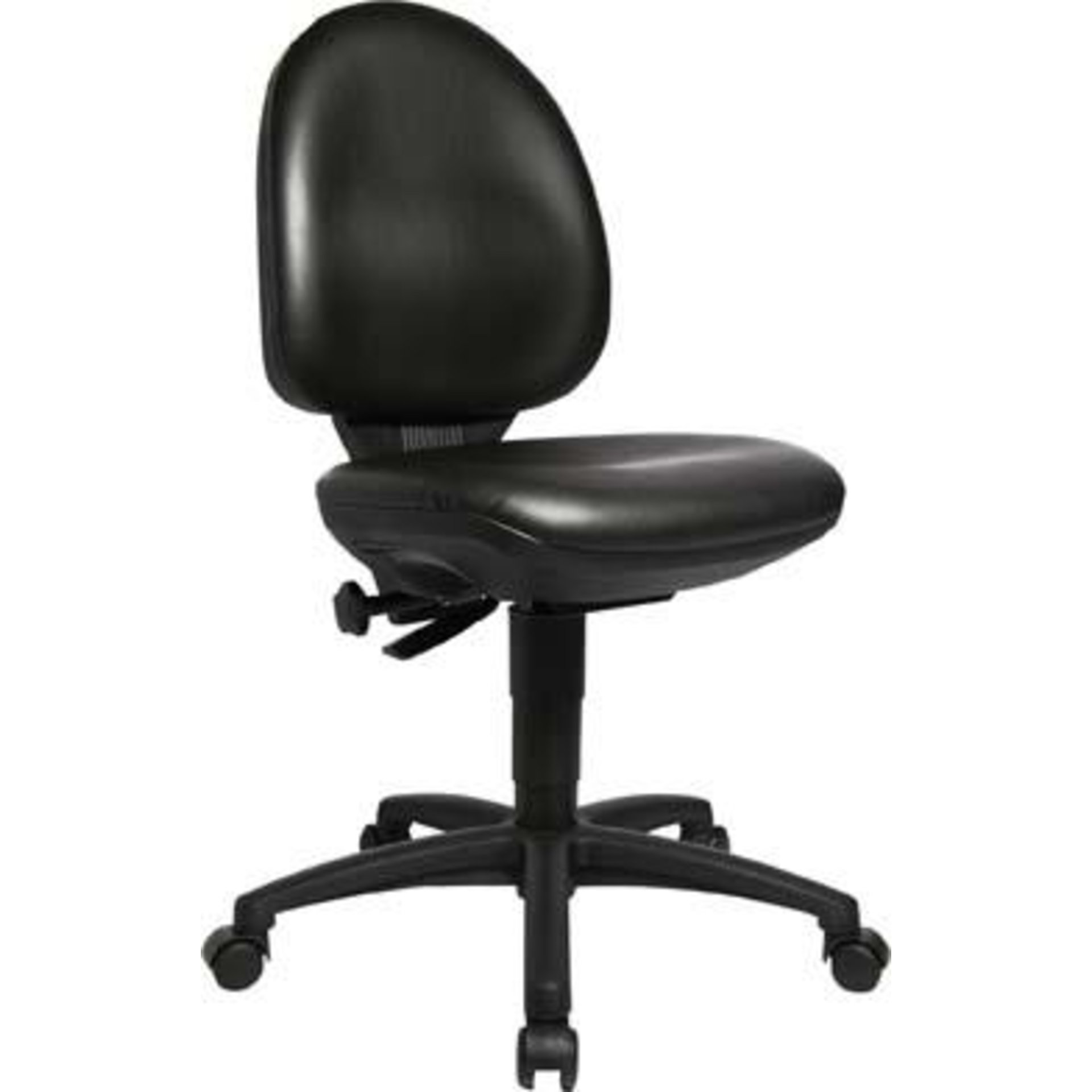 Arbeitsstuhl TEC 50 Sitz Kunstleder schwarz Sitzhöhe 440-570 mm mit Rollen
