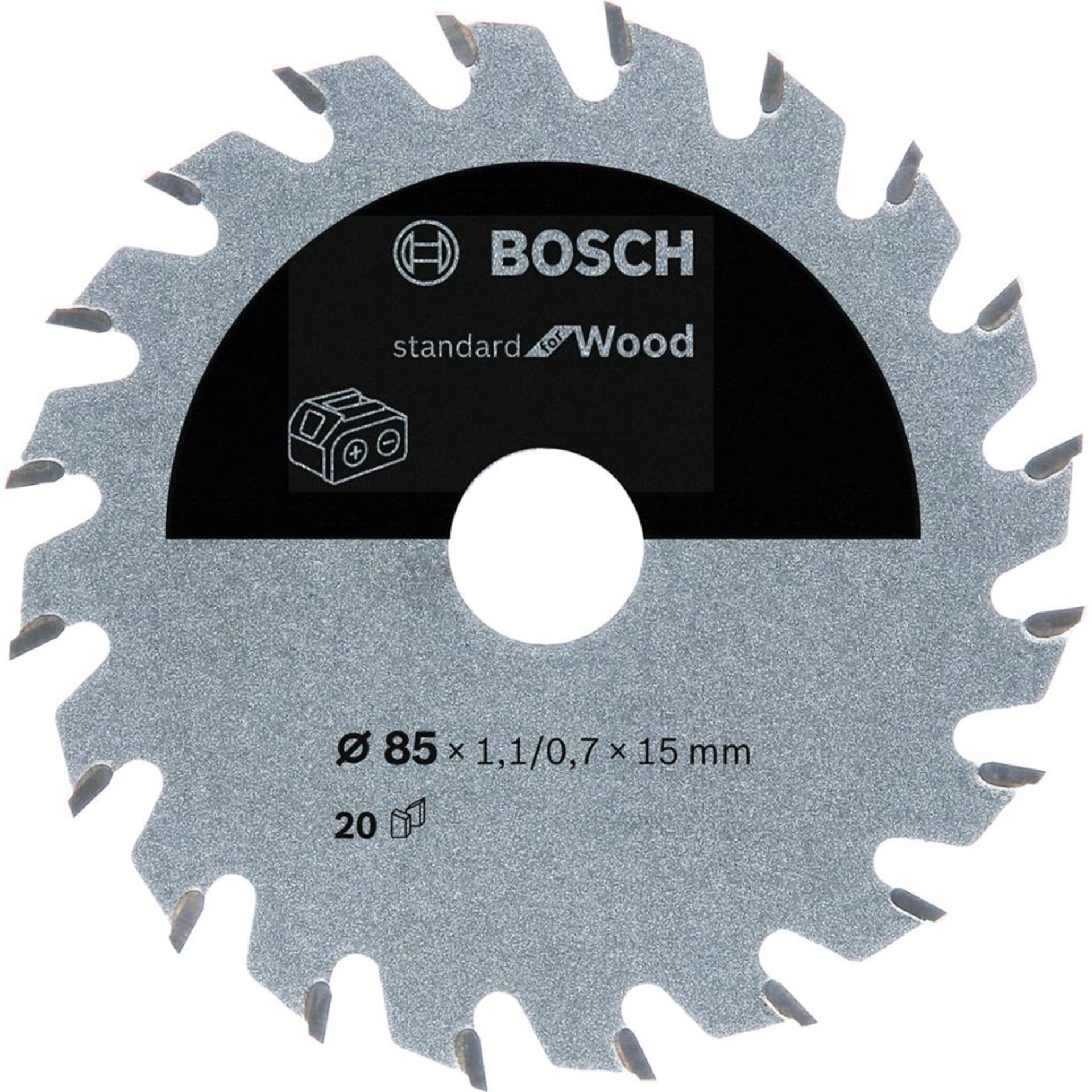 HM-Kreissägeblatt 85x1,1/0,7x15 20Z Bosch VE à 1 Stück Standard Wood f Akkusägen