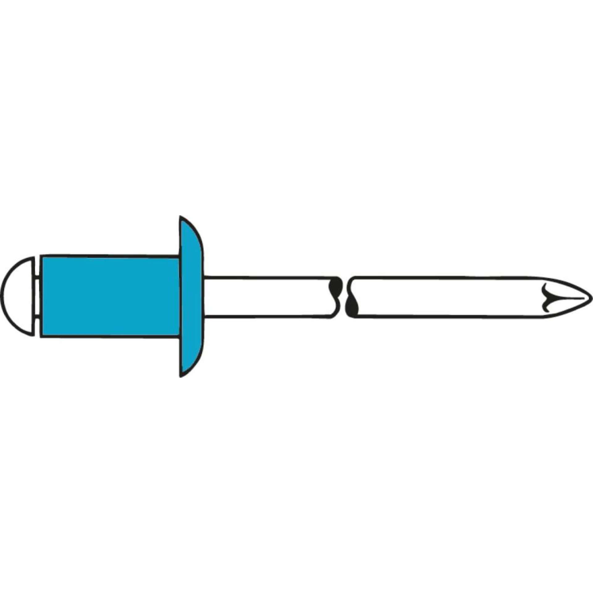 Blindniet, Edelstahl/Edelstahl, Standard, Flachrundkopf