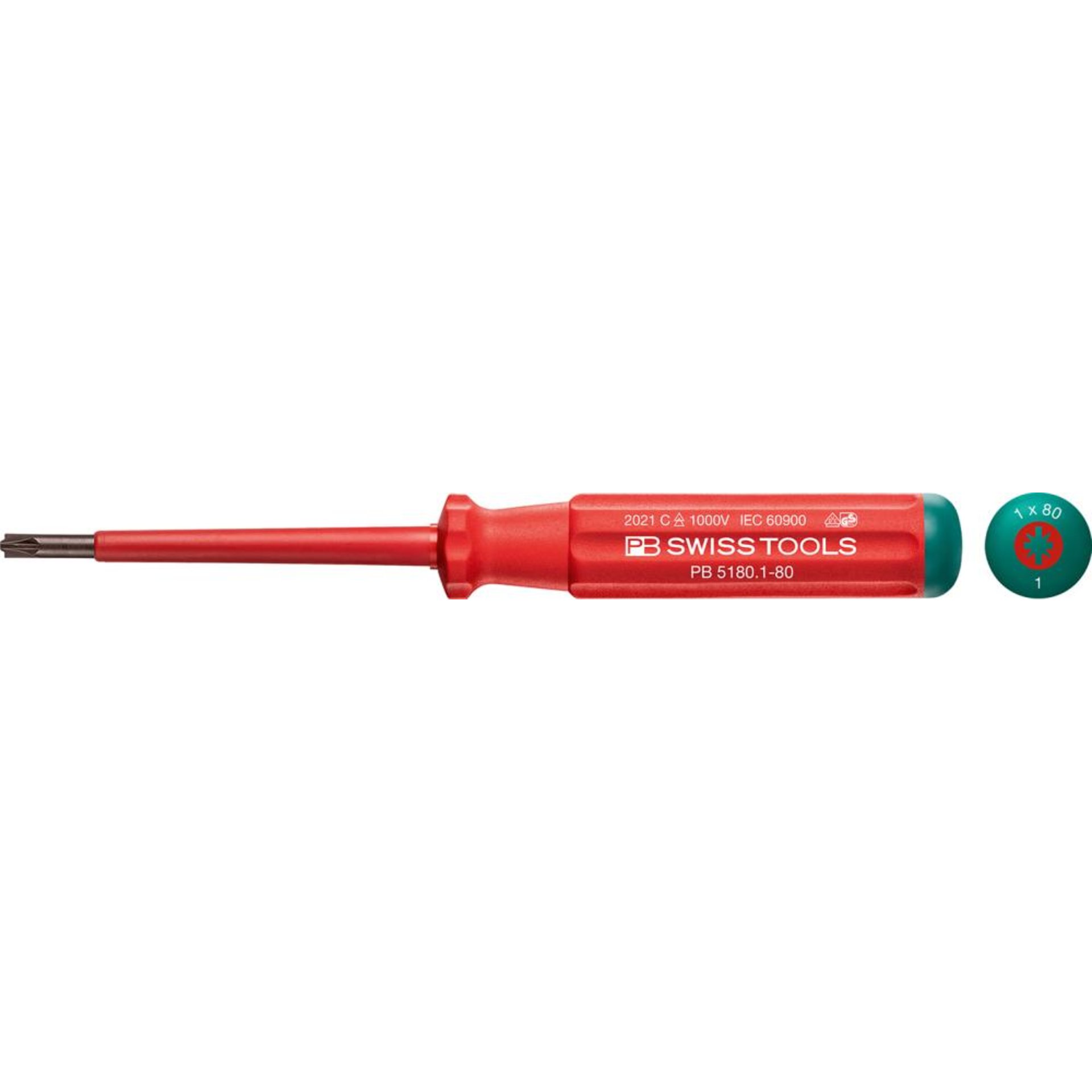 Schraubendreher 5180 VDE PZ/S 1x 80mm Classic PB Swiss Tools