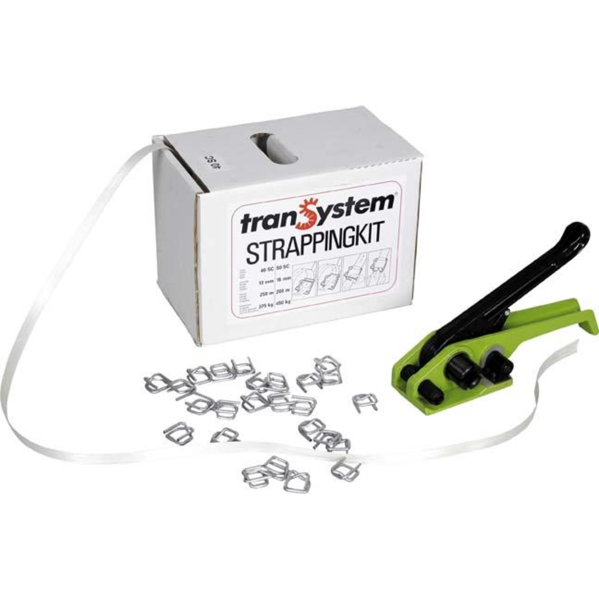 Polyester-Kraftband-Umreifungs-Set, 13 und 16 mm