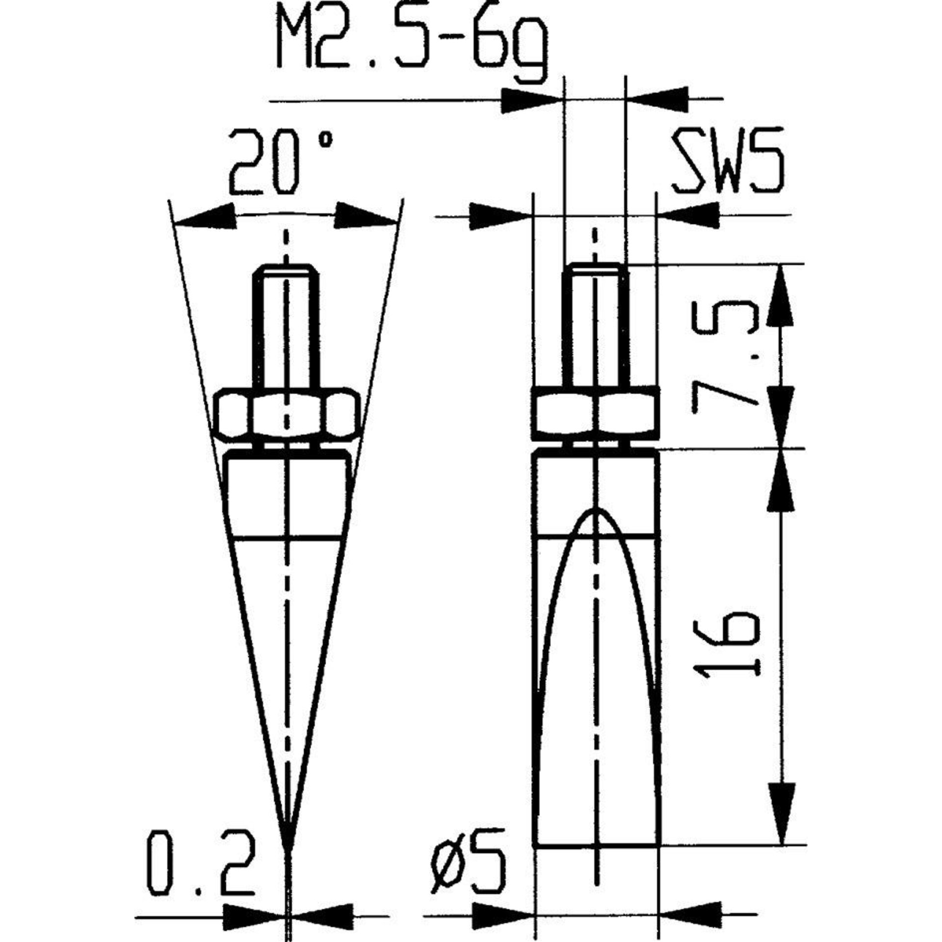 Messeinsatz Stahl Typ 20/ 5,0mm KÄFER