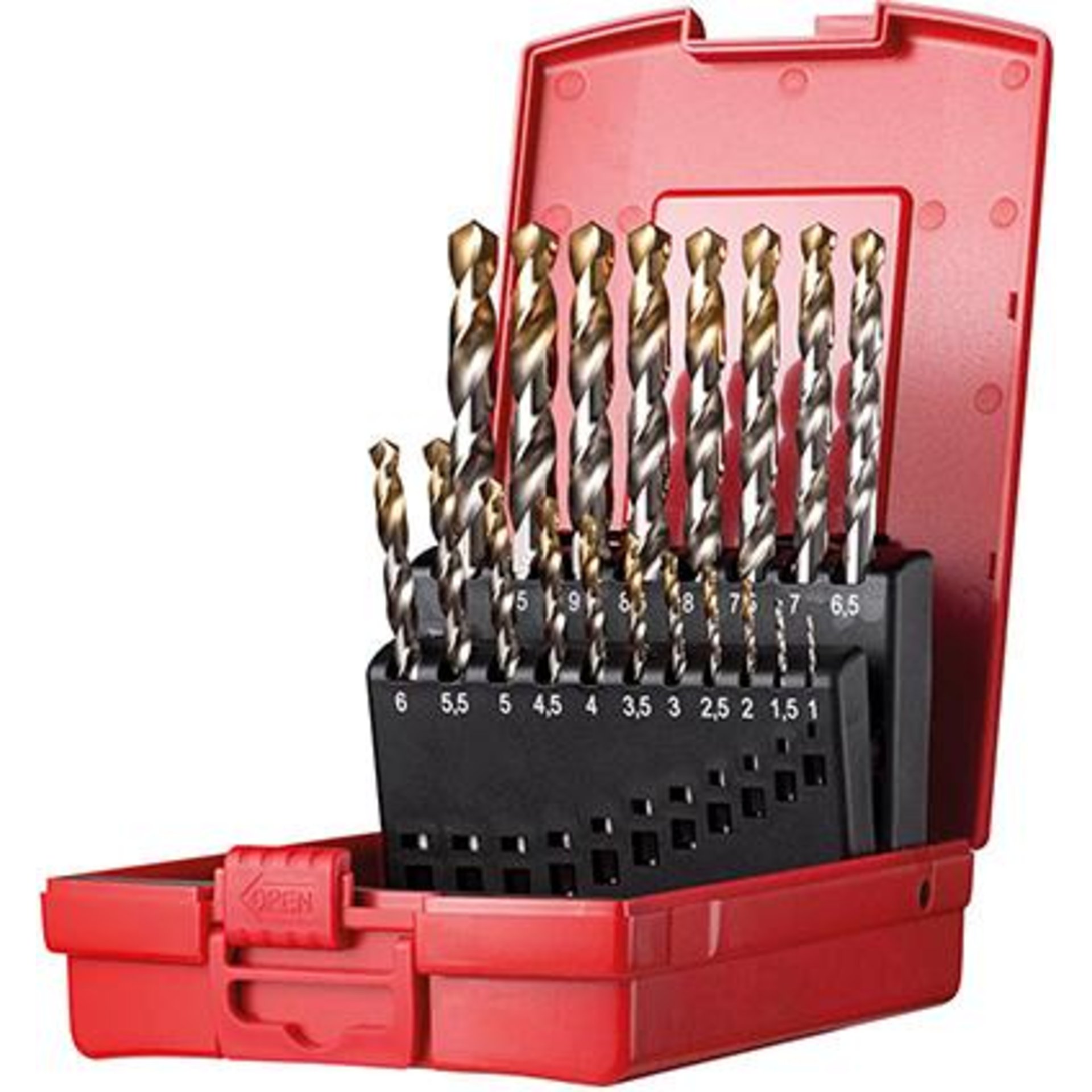 Spiralbohrer Set 1-10mm x0,5 in A002 in Box 118G Typ N 4xD 19tlg. Tin Tip A095201 Dormer