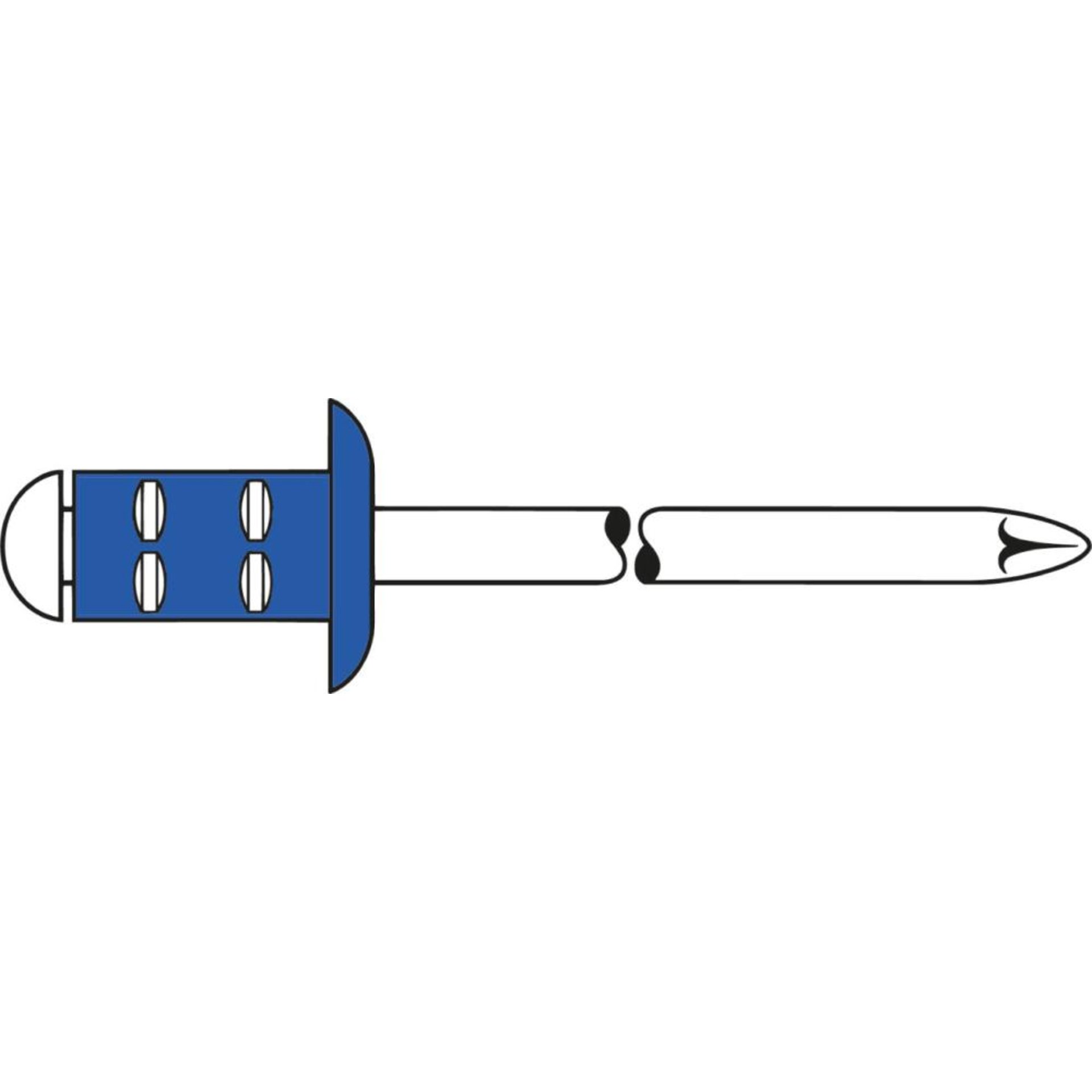 Blindniet, PolyGrip®, Stahl/Stahl, Standard, Flachrundkopf