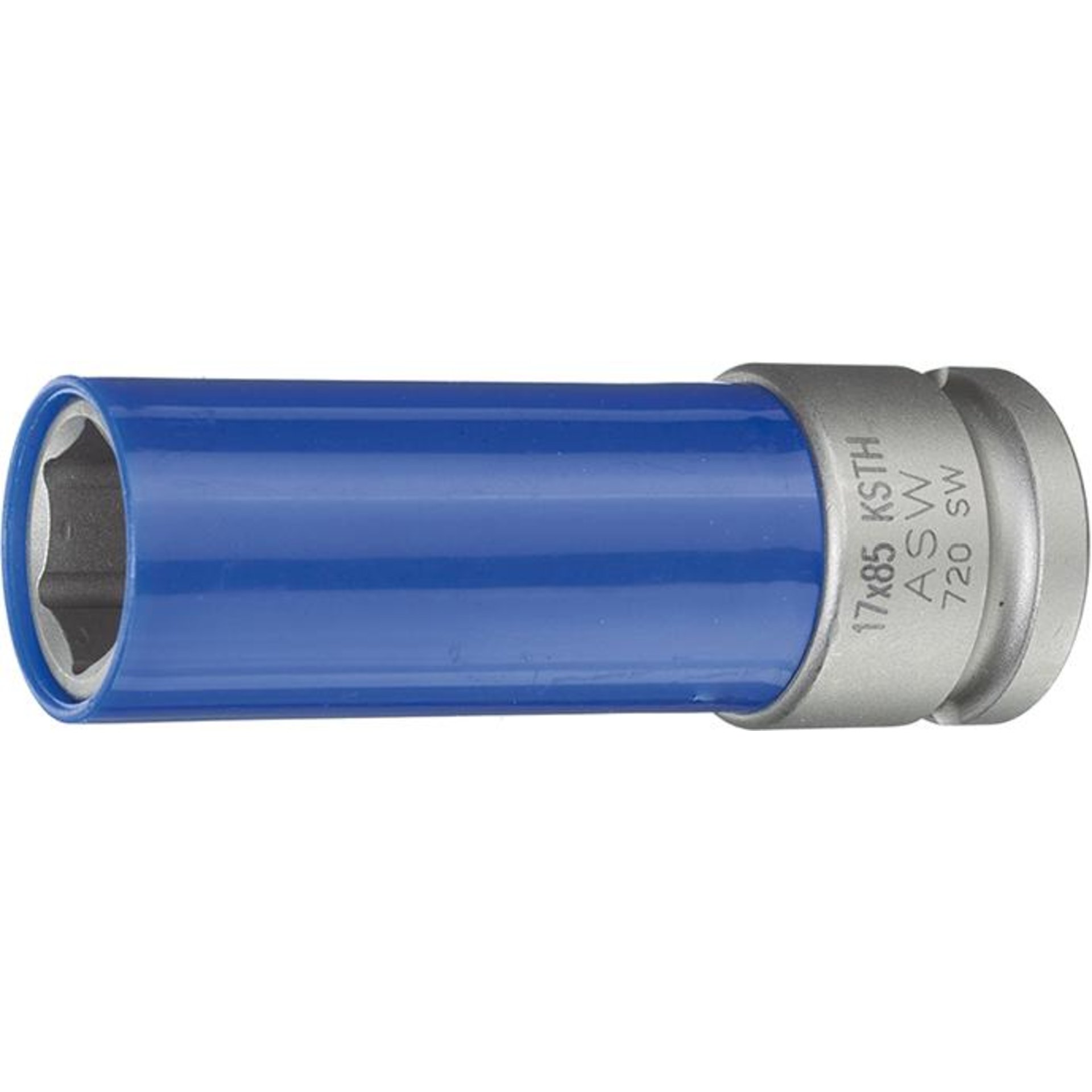 Kraft- Steckschlüsseleinsatz mitKunststoff-Hülse 1/2" 17x85mm ASW