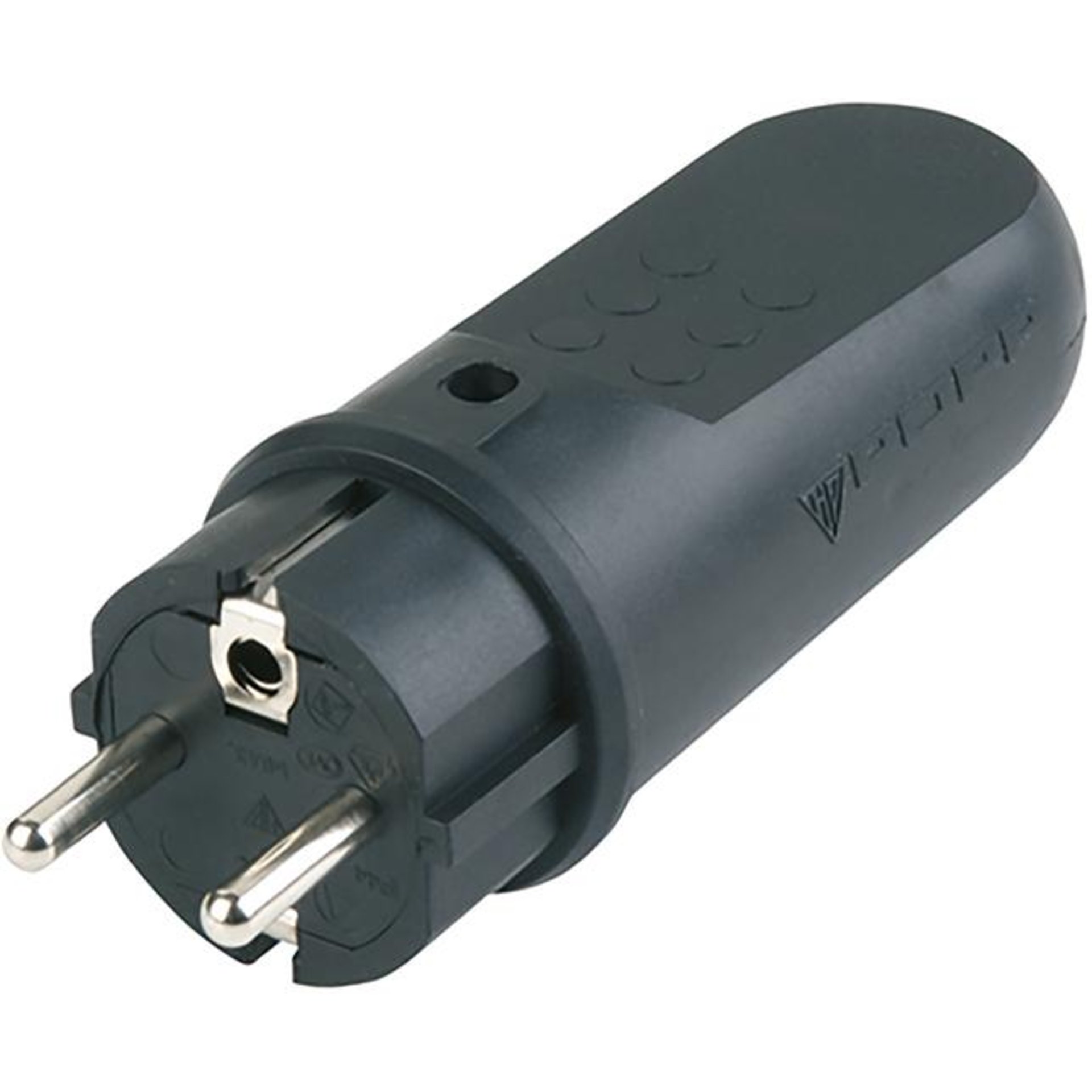 Stecker, Gummi ISO-Einsatz, schwarz REV