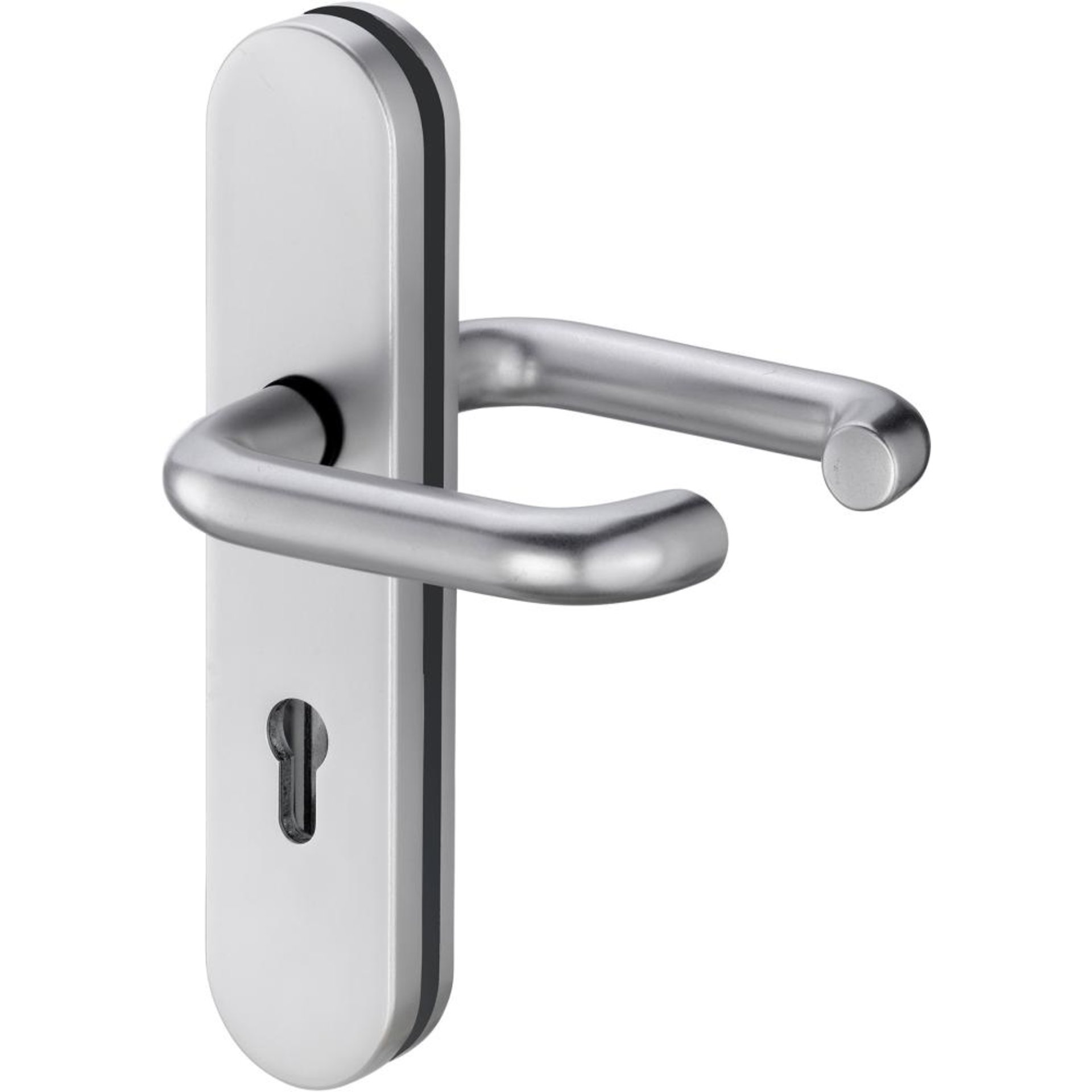 Drücker-Garnitur, SI-DRG Logo 8753/9203, LS ov.,12mm,ES1/PZ 92/10,F1,TS 65-75