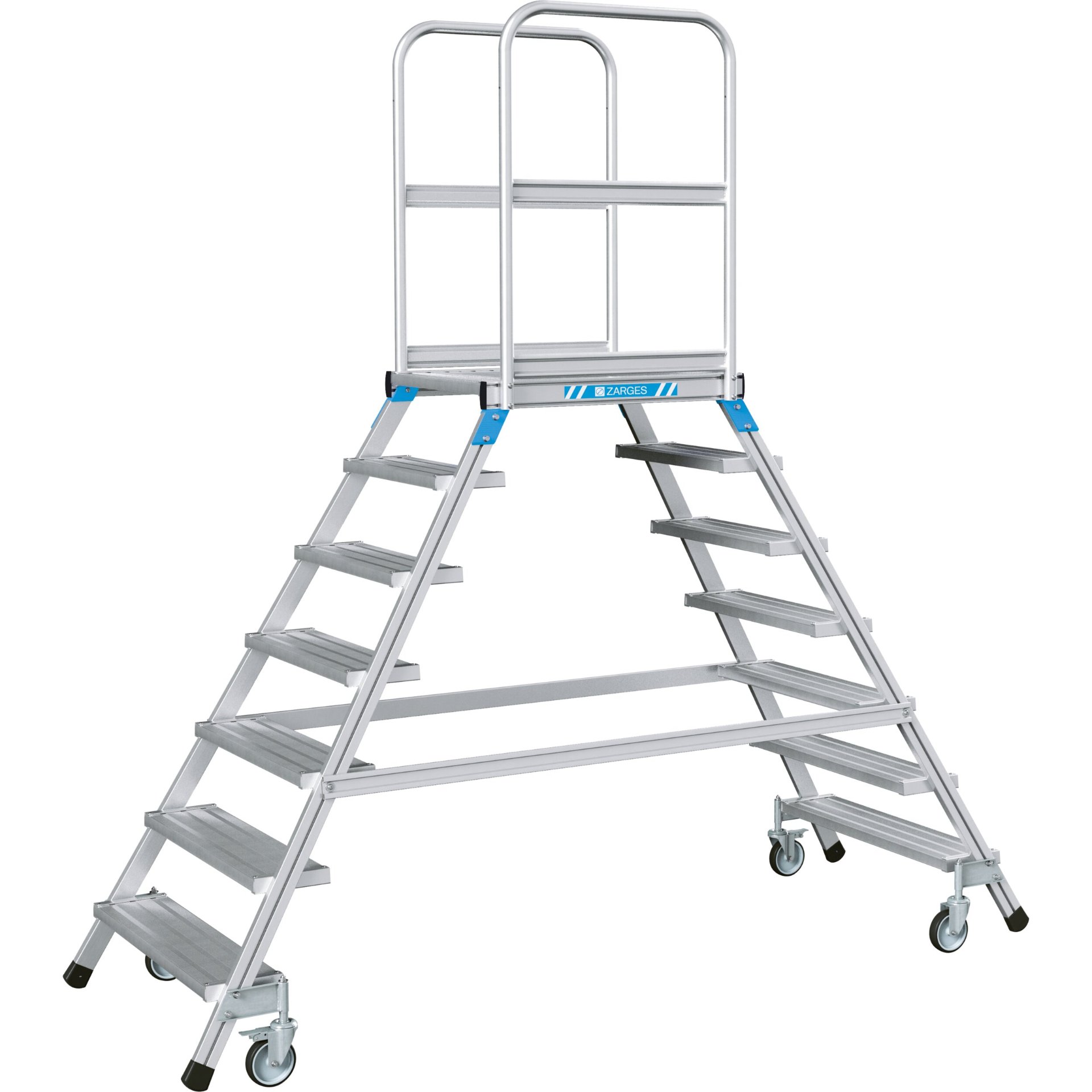 Podesttreppe, beidseitig 7 Stufen