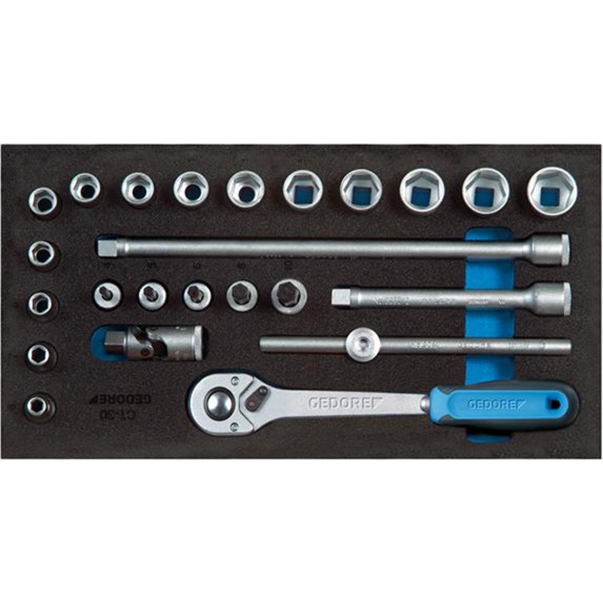 Werkzeugmodul 1/3 Steckschlüssel-Satz 3/8" Gedore