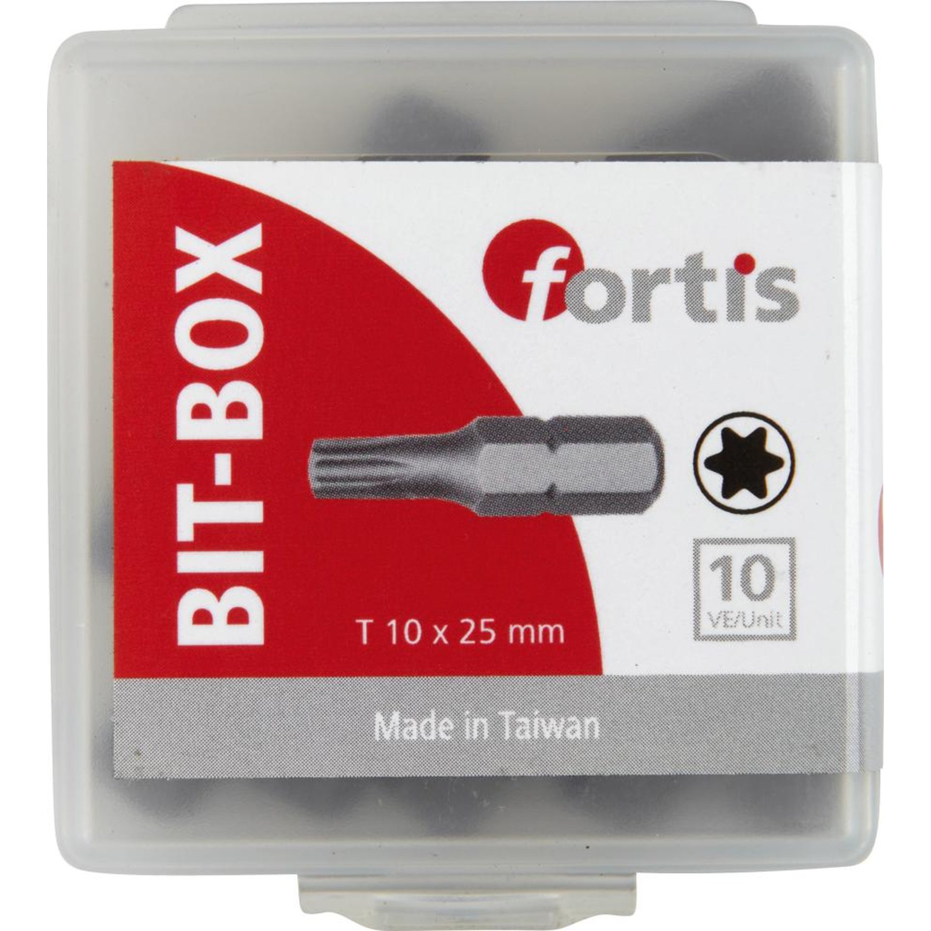 Bit zähhart 1/4" DIN3126 C6,3 T10x25mm 10er Pack FORTIS