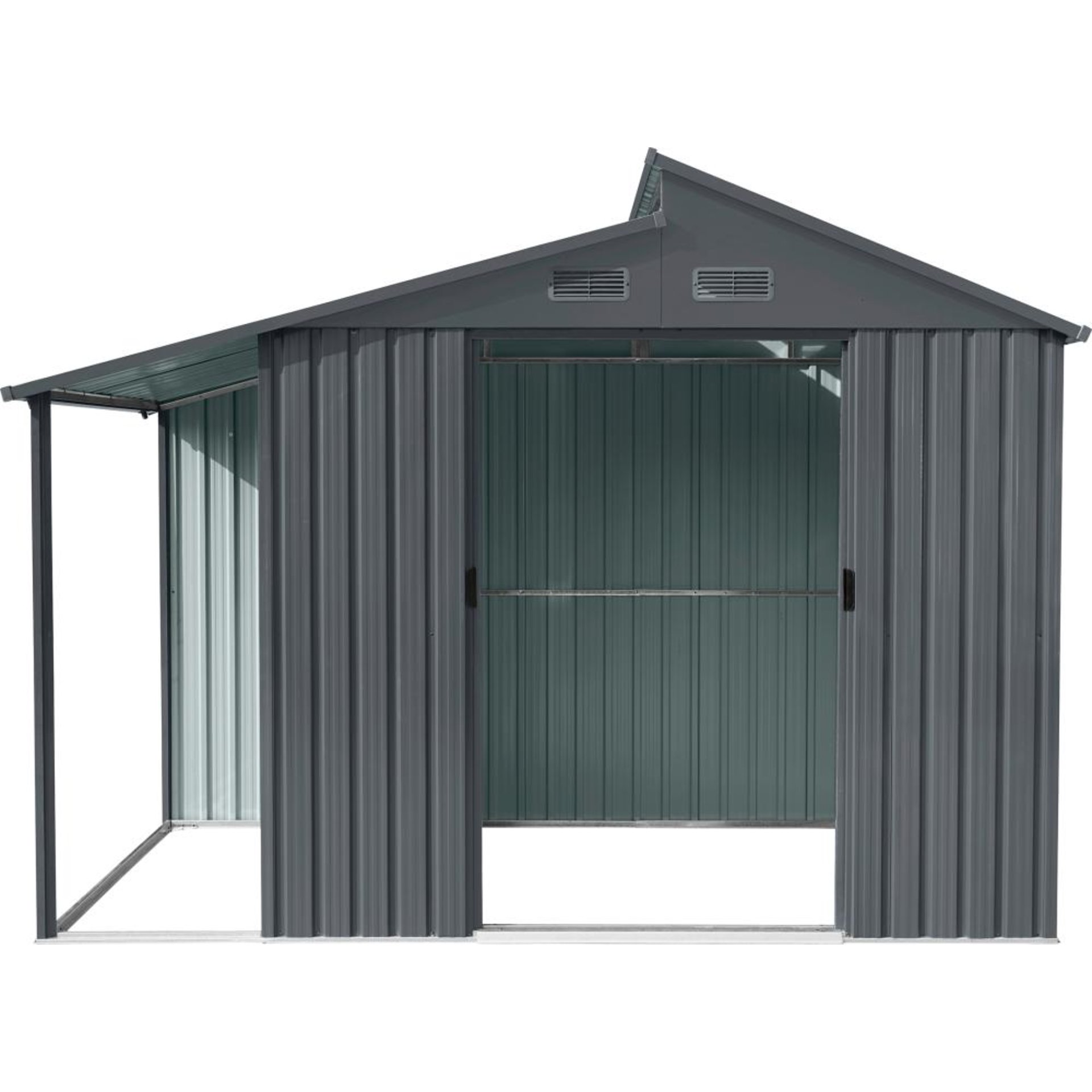 Gerätehaus Skylight mit Anbau, anthrazit 300 x 173 x 225 cm Beschaffungsartikel