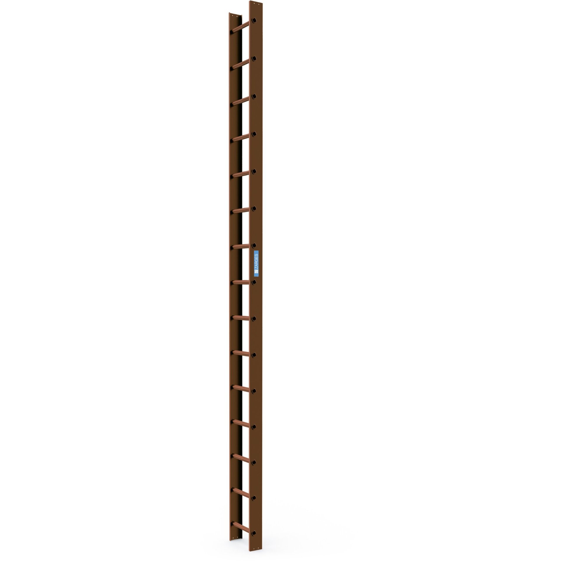 Dachleiter 4,2 m Kupferbraun 15 Sprossen