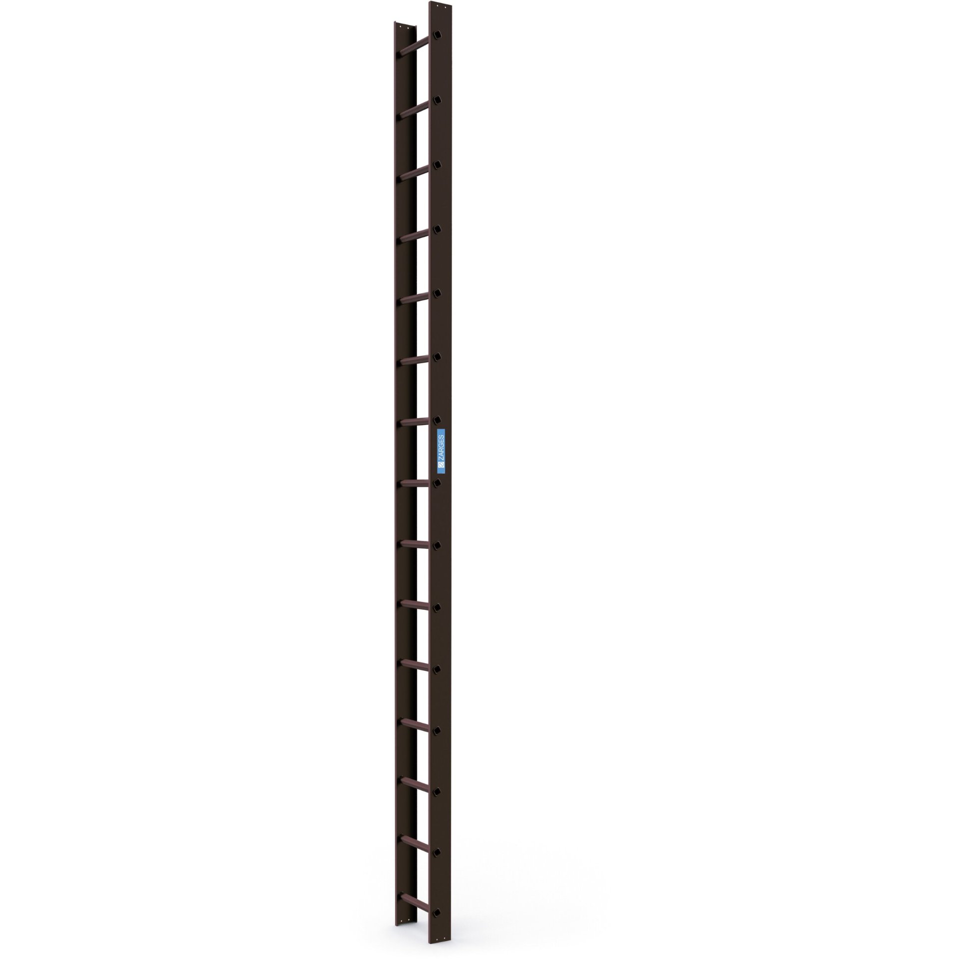 Dachleiter 4,2 m Braun 15 Sprossen
