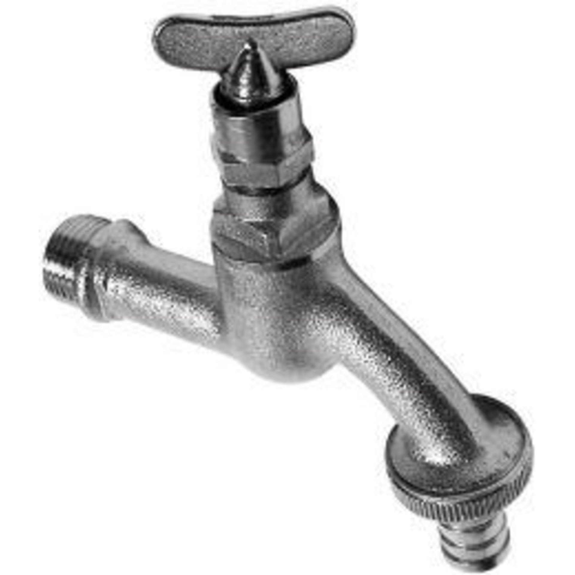 Auslaufventil m.Stecksch.matt-verchromt 1/2"